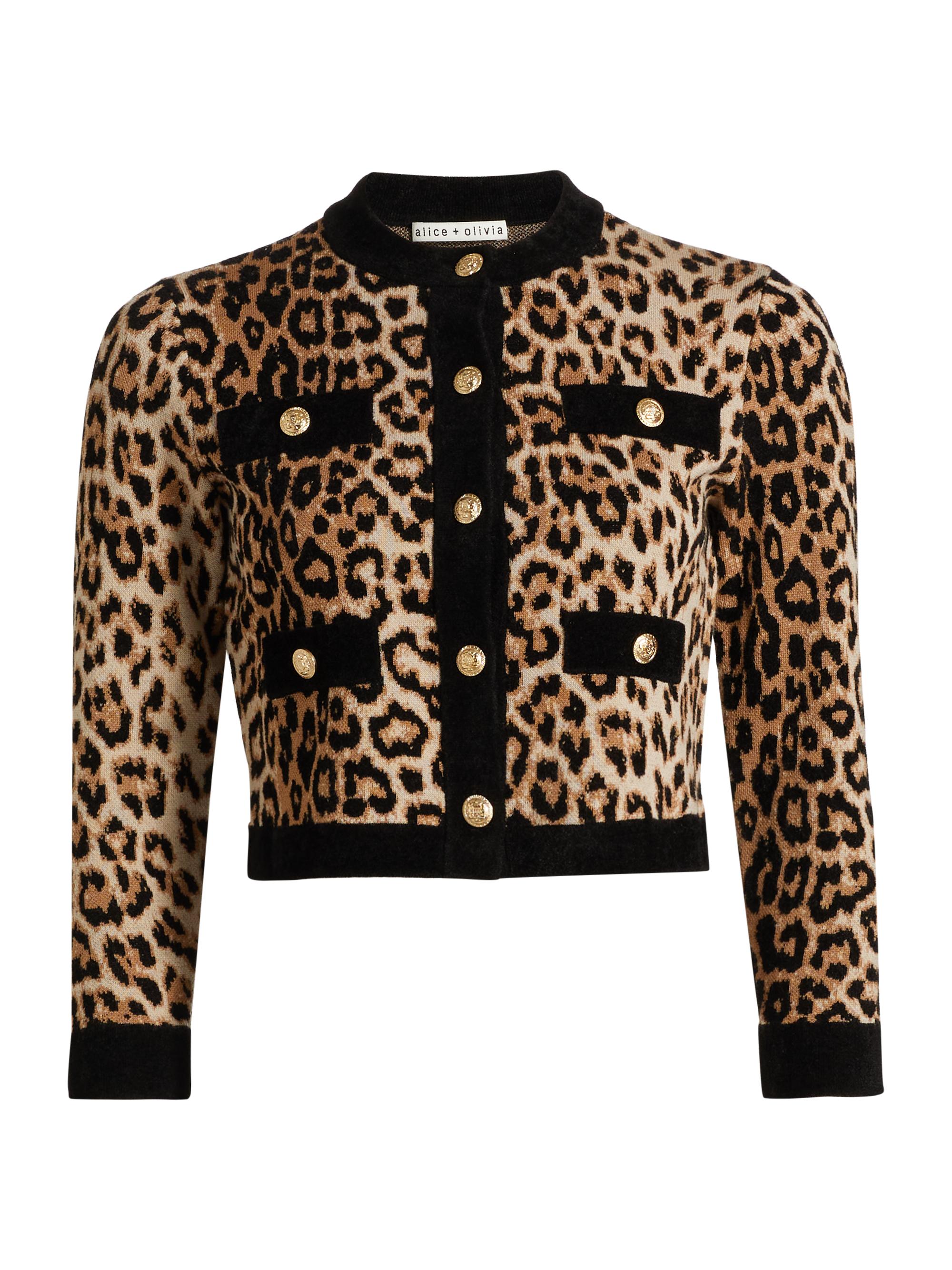 Alice + Olivia Claira Leopard Cardigan | Saks Fifth Avenue