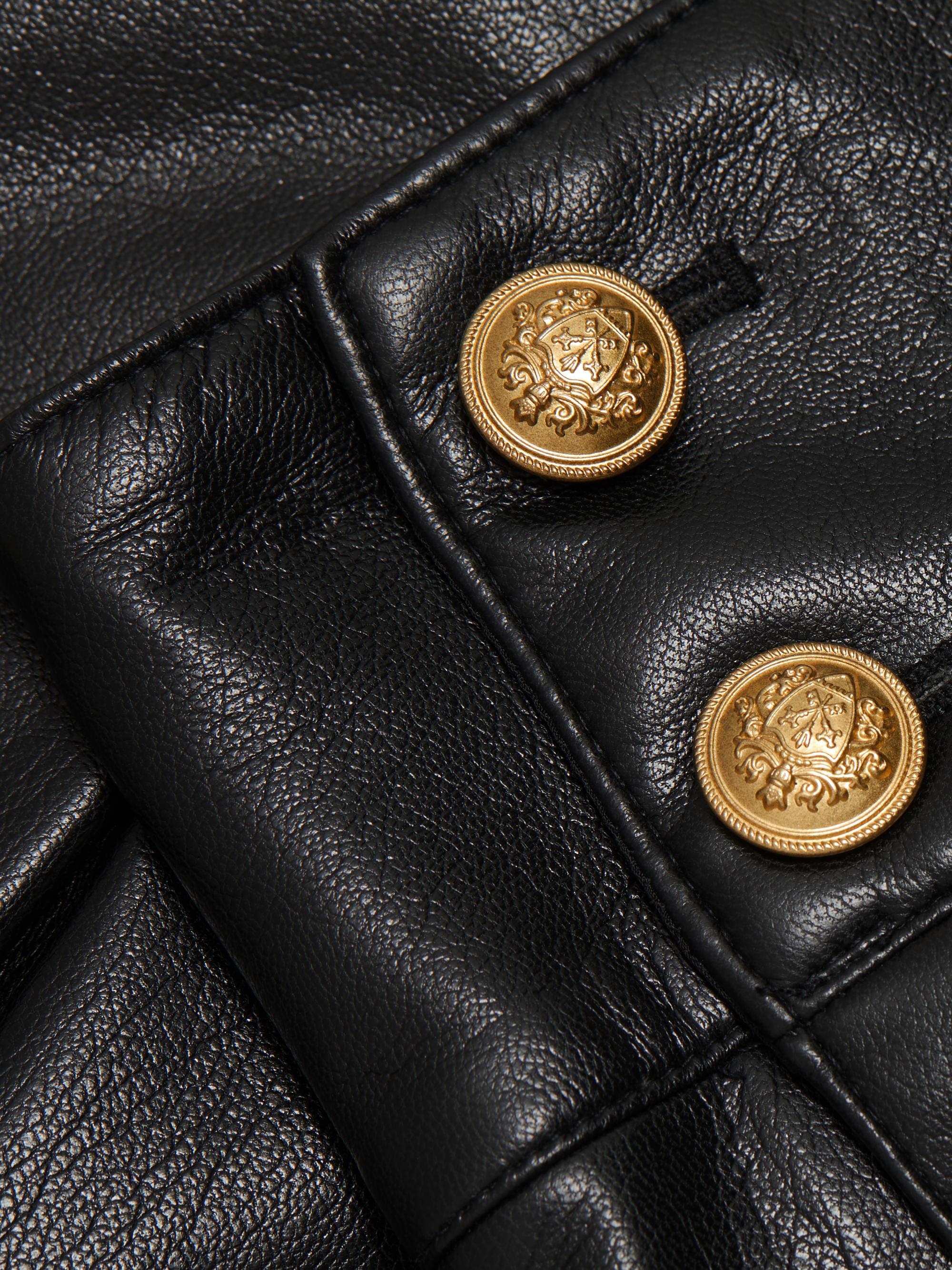 ☞Alice黑L Alice + Olivia Lanna Faux Leather Pleated Miniskirt | Saks Fifth