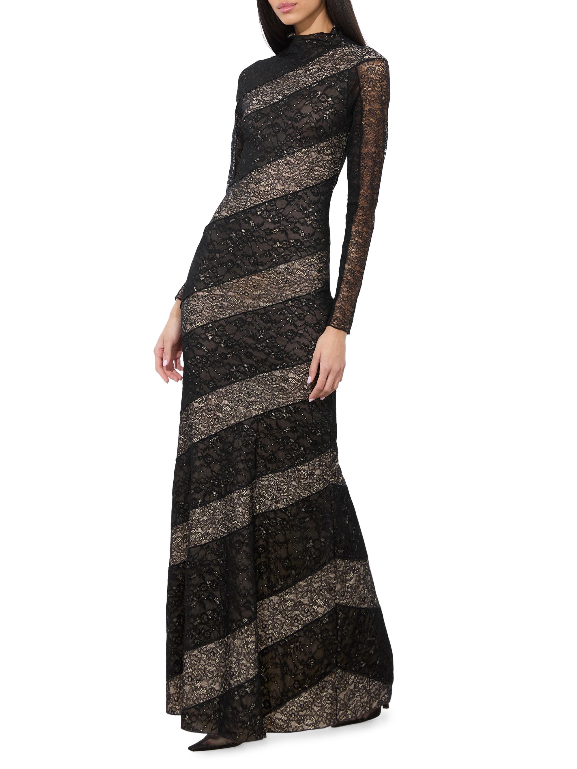 アブディール ロンバスM オリカラ Alice + Olivia Delora Lace Mock-Turtleneck Maxi Dress | Saks Fifth