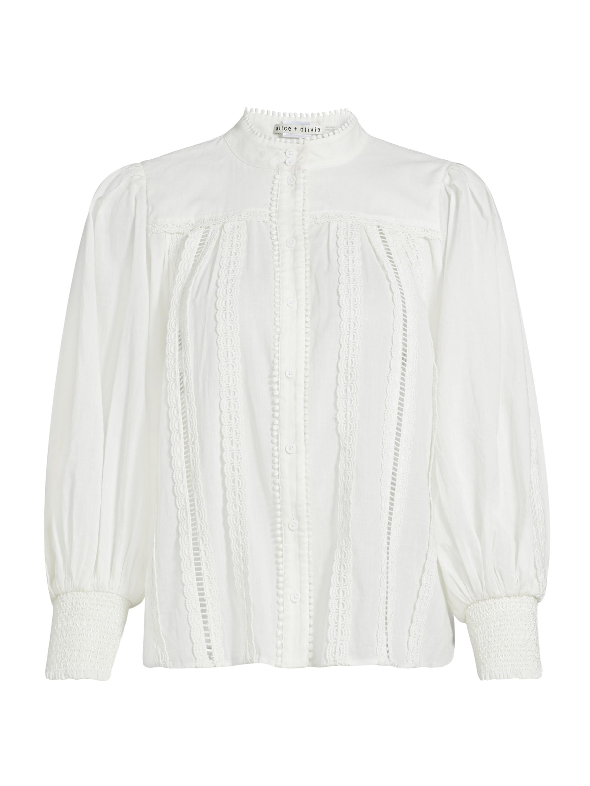 Alice + Olivia Women's Cora Cotton Button-Front Blouse - Off White