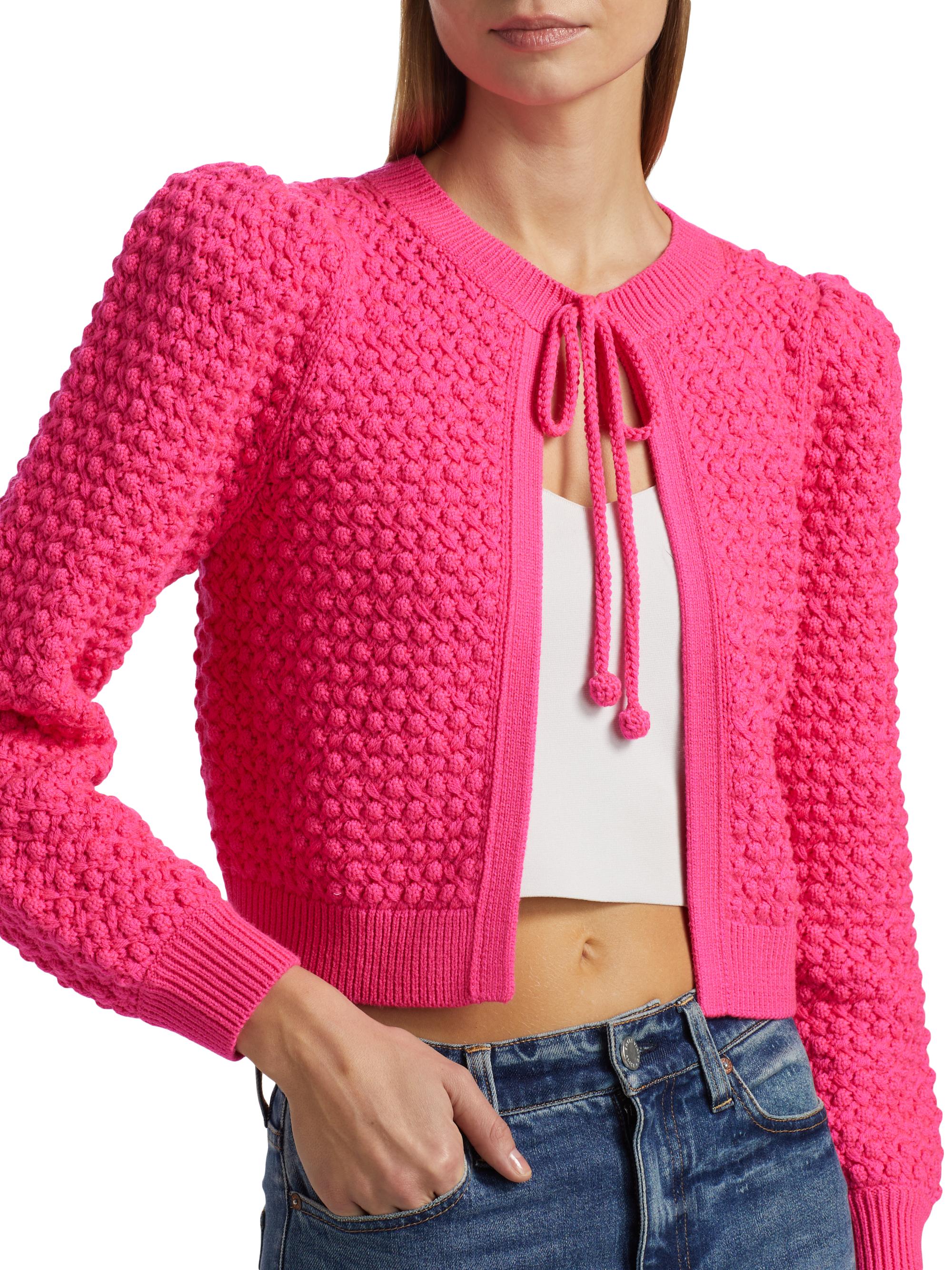 Alice + Olivia Kitty Popcorn Cardigan | Saks Fifth Avenue