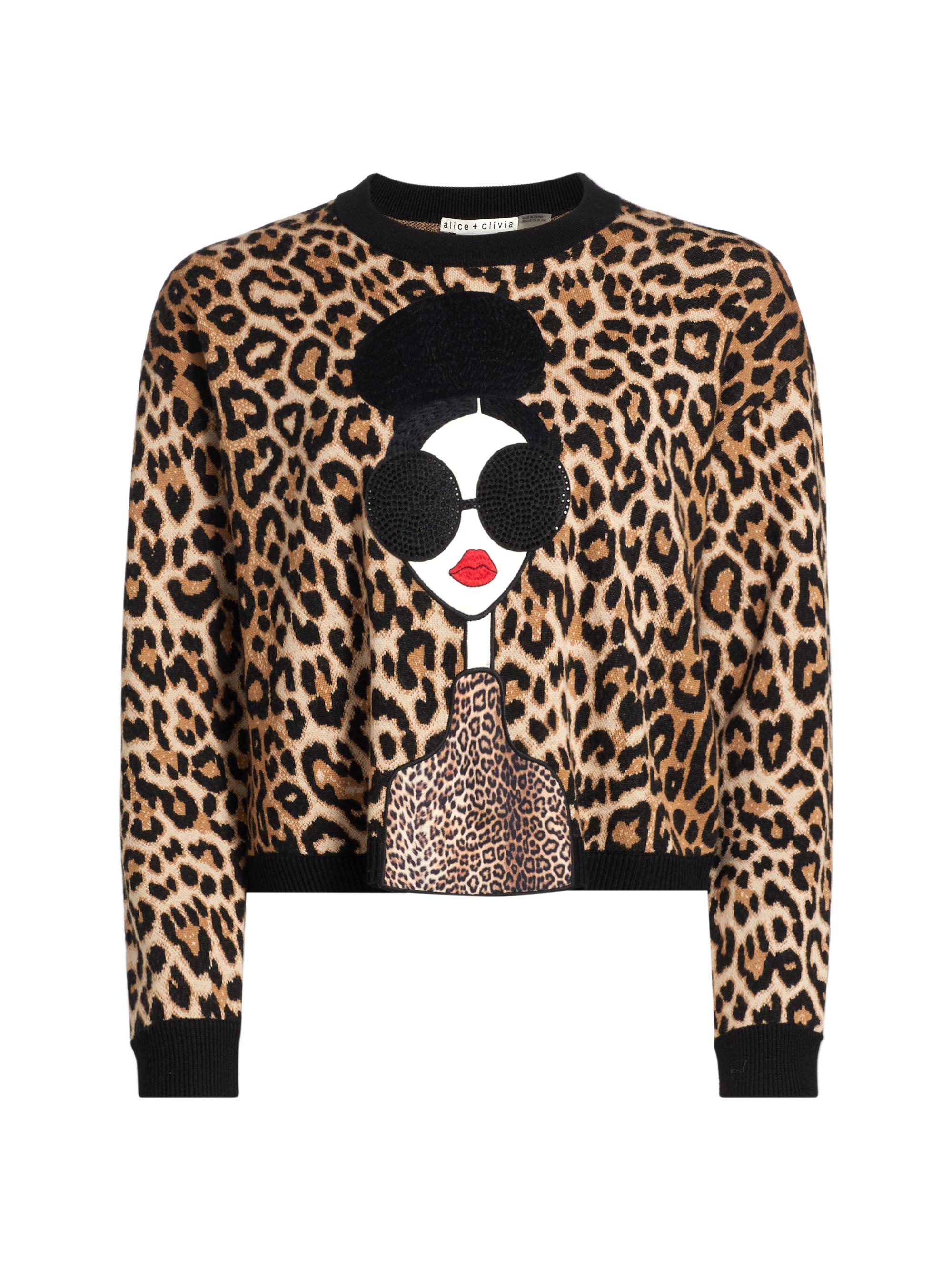 Alice + Olivia Women's Gleeson Stace Face Sweater - Catwalk Multi