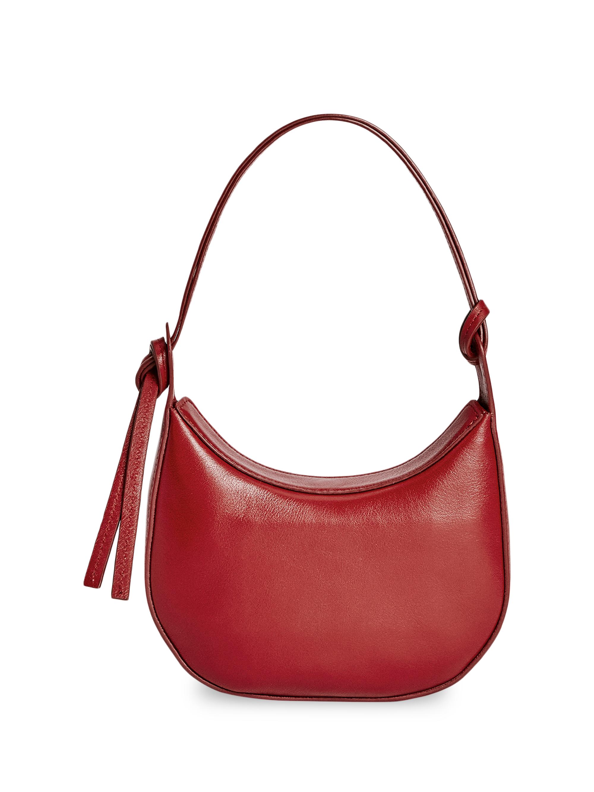 Reformation Women's Mini Rosetta Leather Top Handle Bag - Lipstick