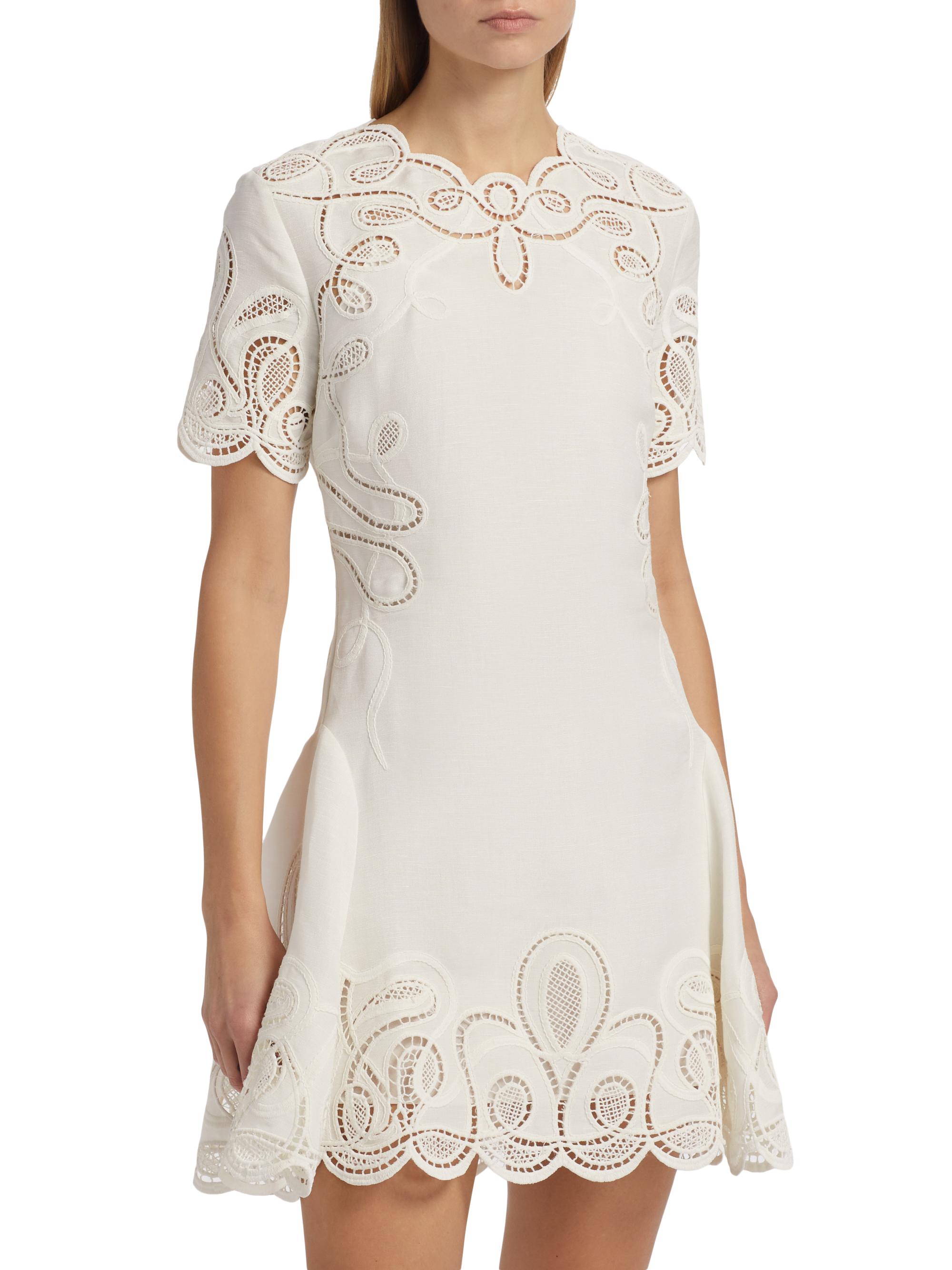 SIMKHAI Morrigan Linen-Blend Minidress | Saks Fifth Avenue