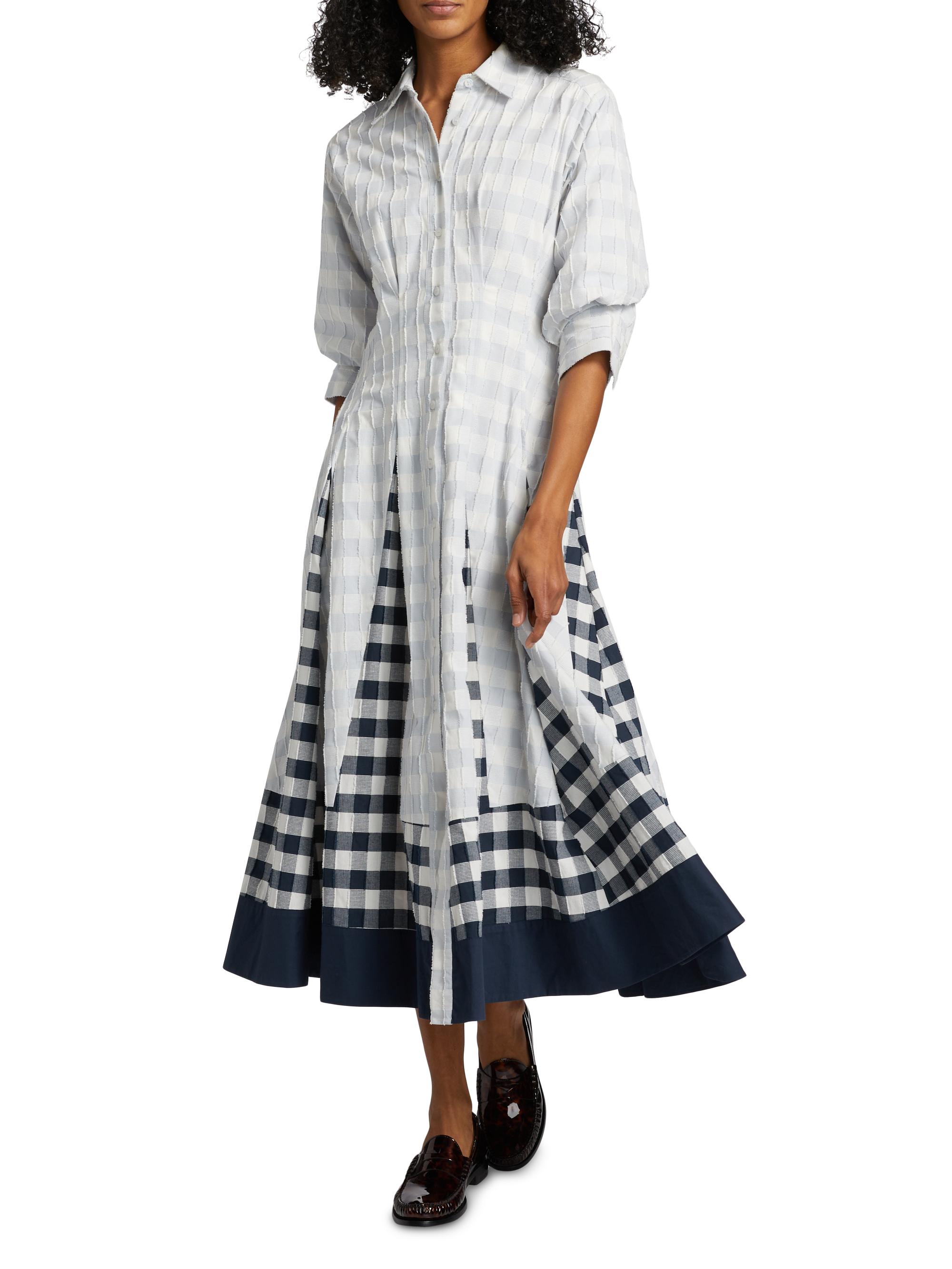 SIMKHAI Jazz Pintuck Midi-Dress | Saks Fifth Avenue