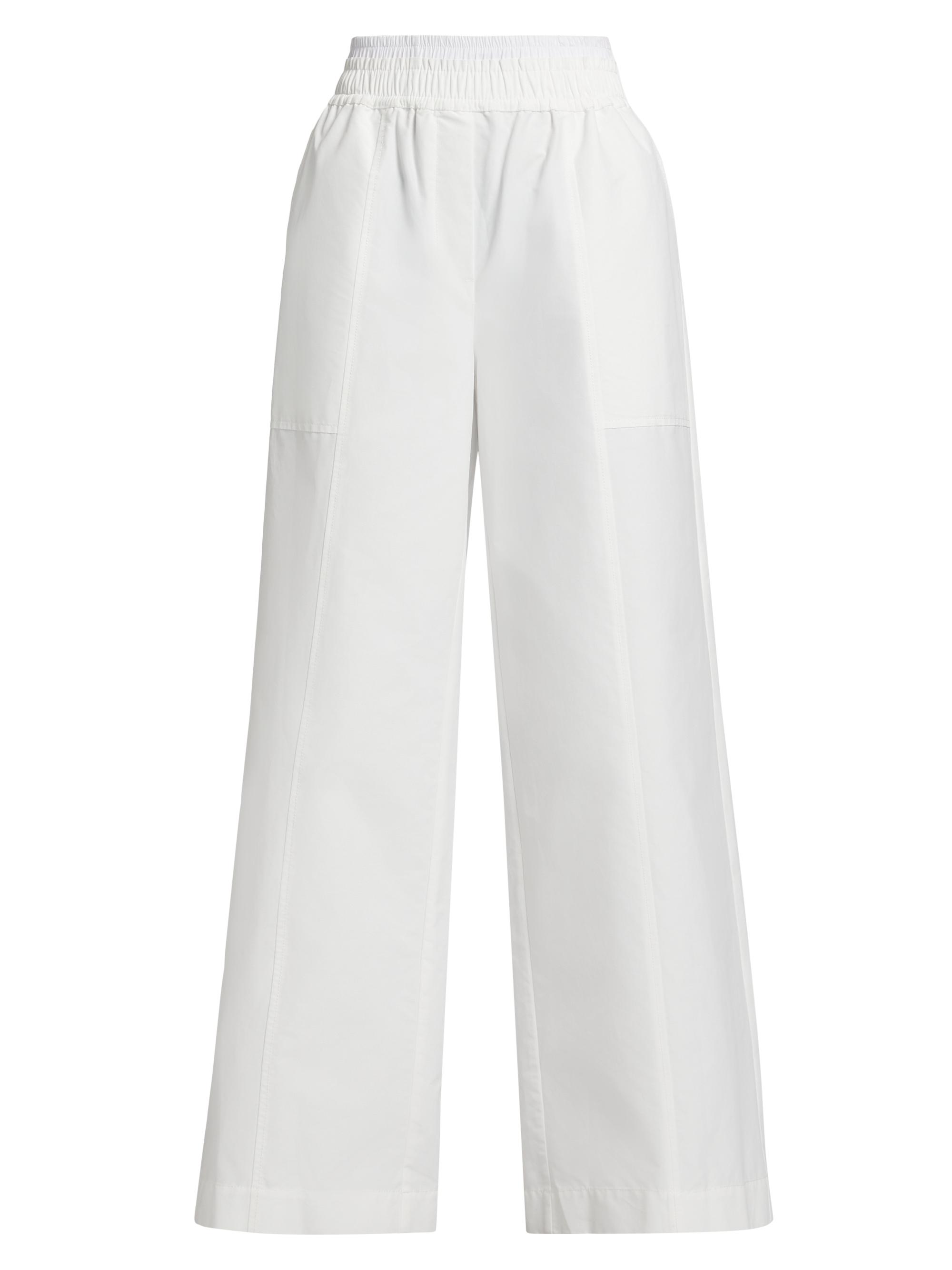 Proenza Schouler White Label Barrett Stretch Poplin Wide-Leg Pants