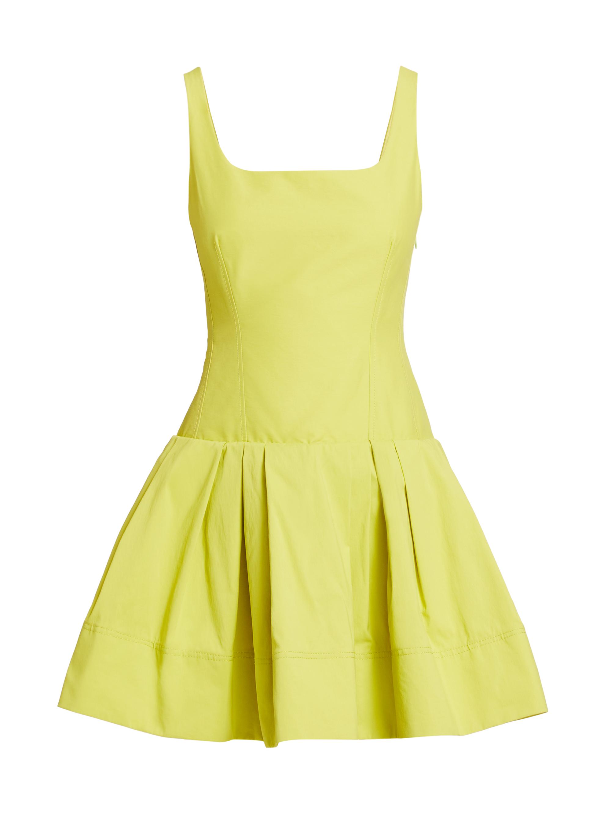 SIMKHAI Women's Lucy Fit & Flare Pleated Minidress - Yellow Plum