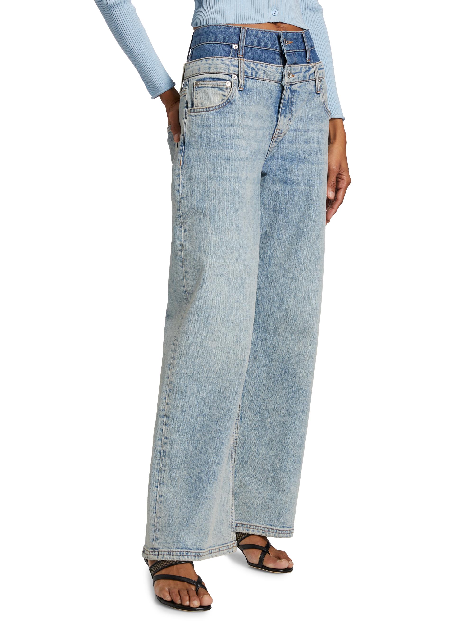 SIMKHAI Kove Double-Waistband Jeans | Saks Fifth Avenue