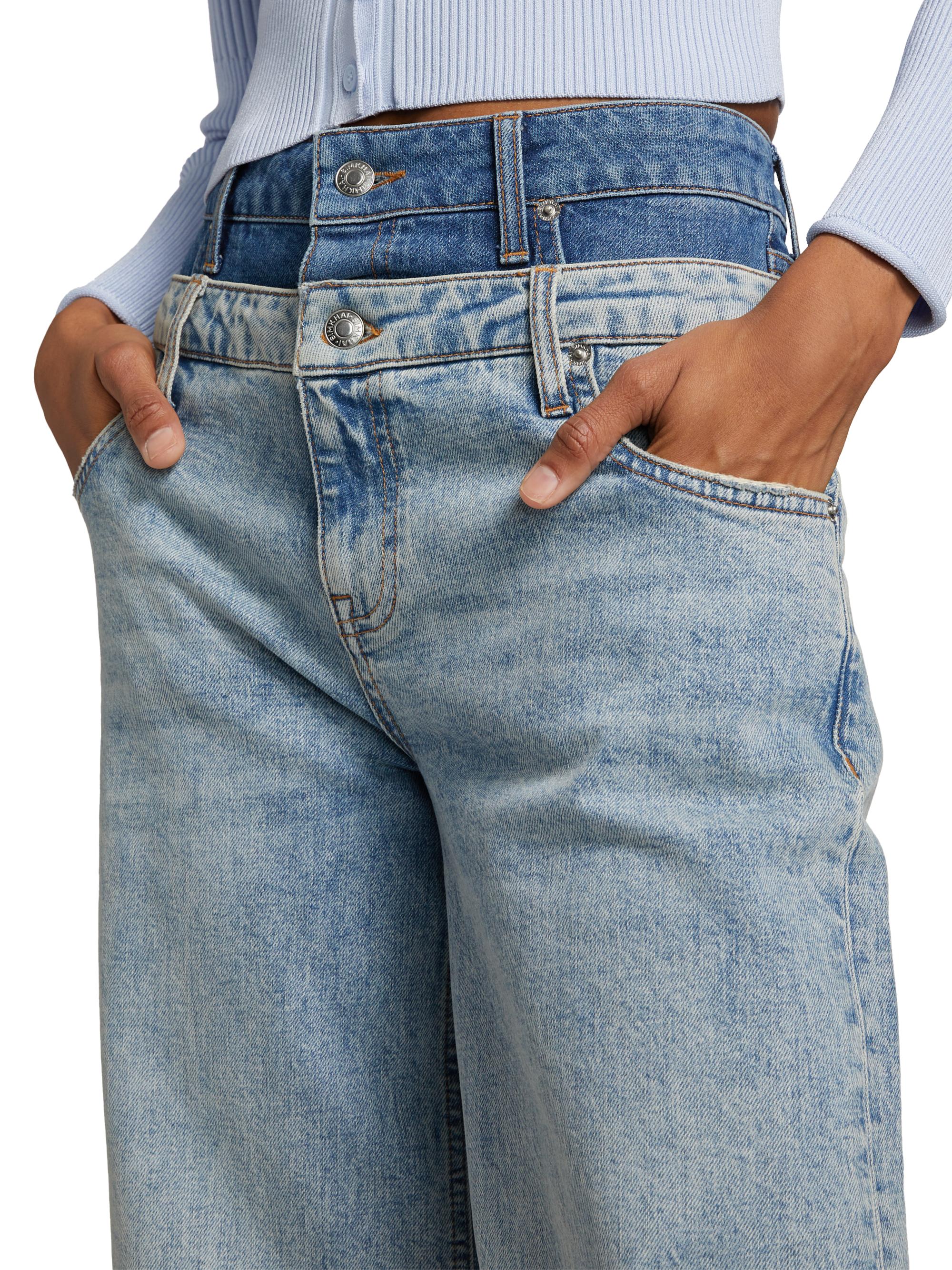 SIMKHAI Kove Double-Waistband Jeans | Saks Fifth Avenue