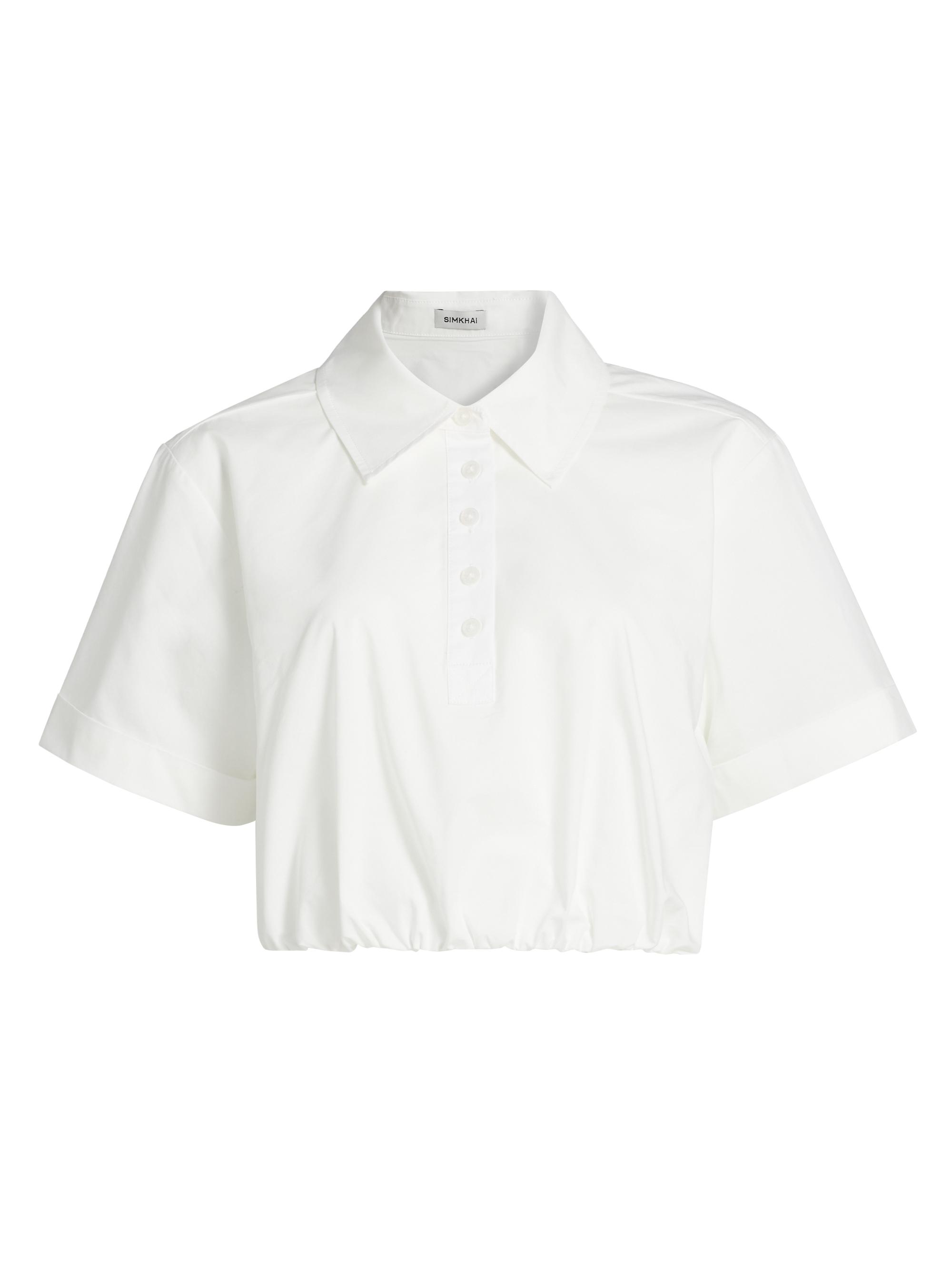 SIMKHAI Women's Nicky Cropped Top - White