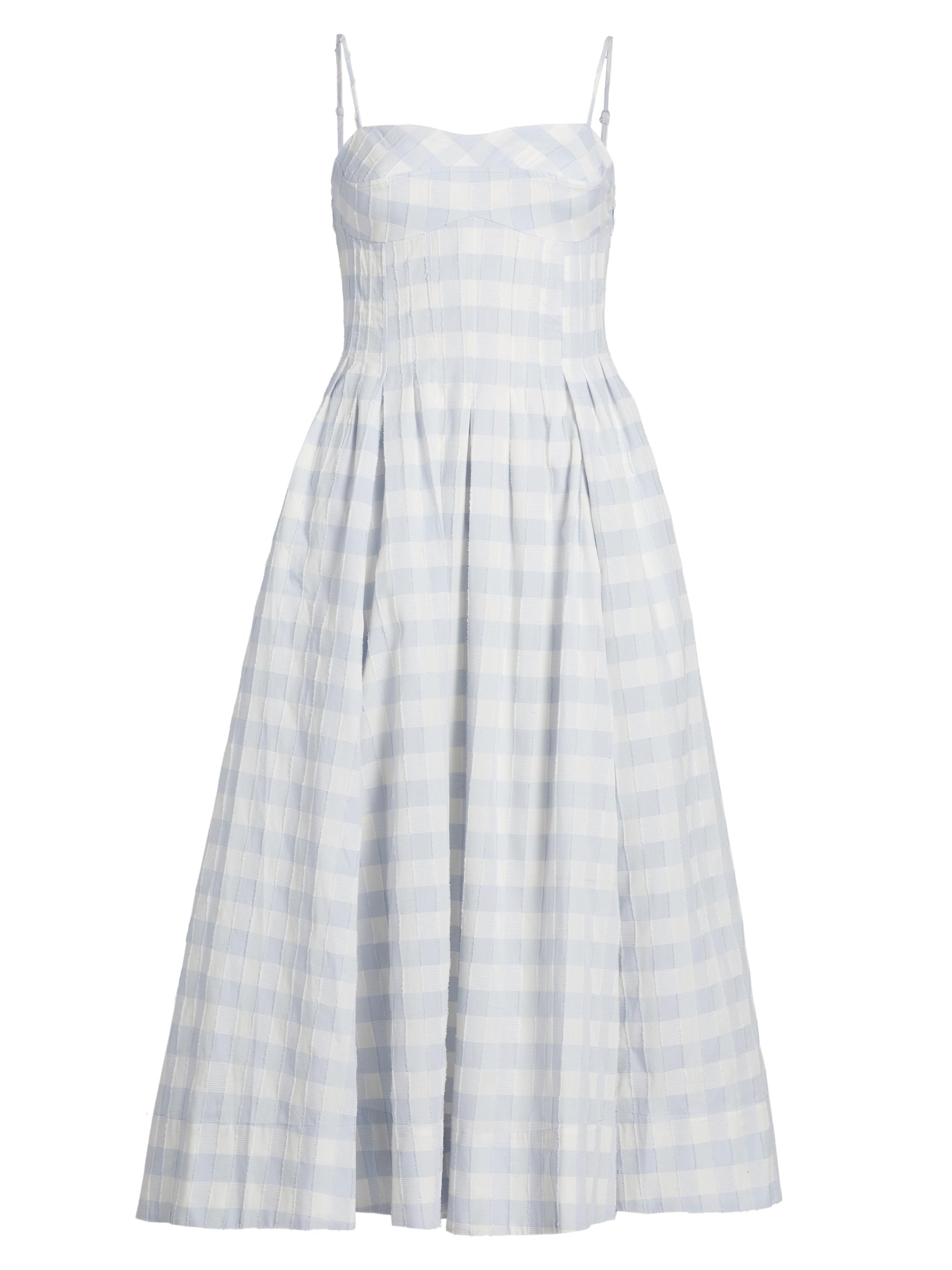 SIMKHAI Women's Kittiya Gingham Midi-Dress - Periwinkle Sky Multi