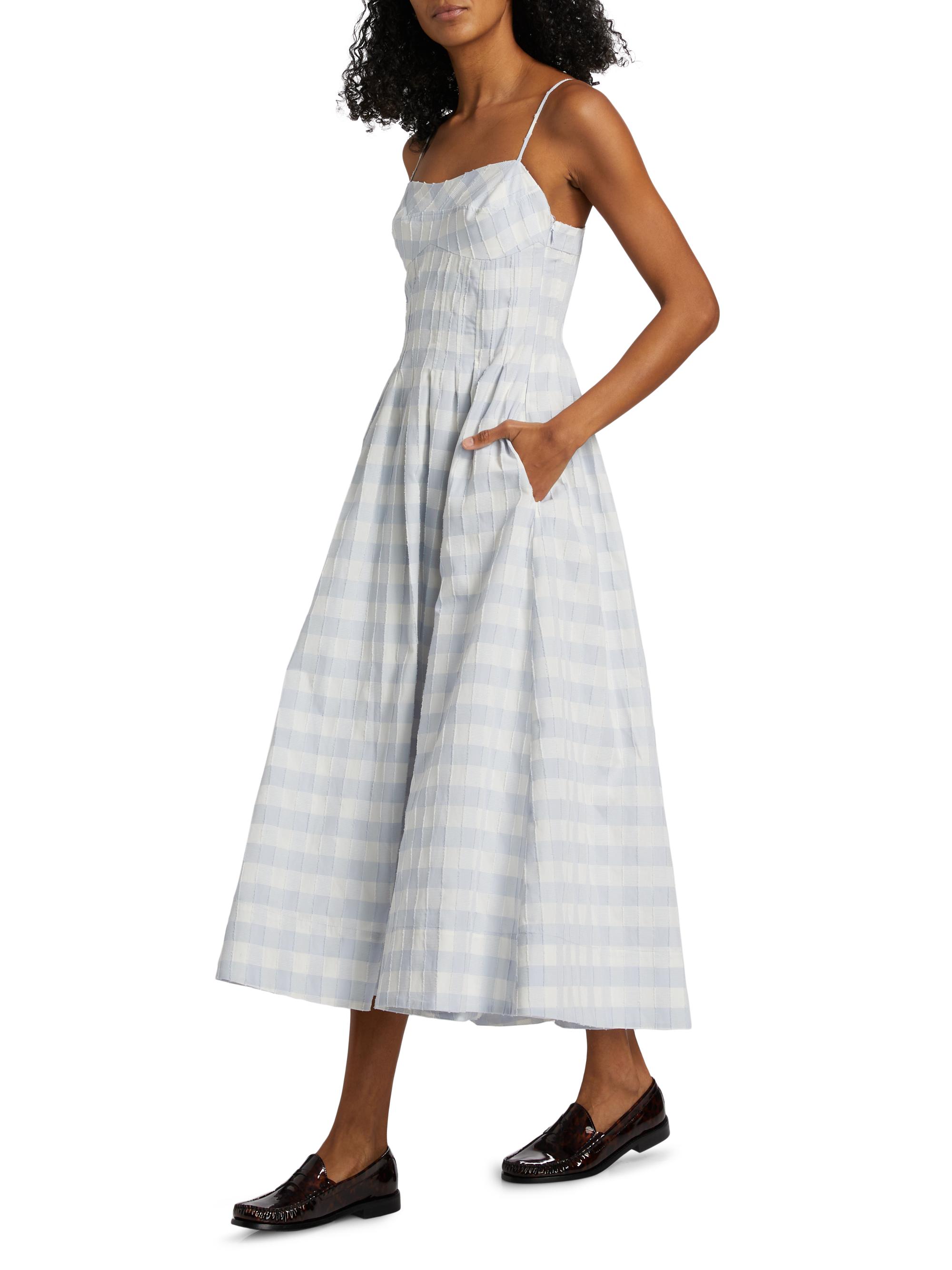 Kittiya Gingham Midi-Dress