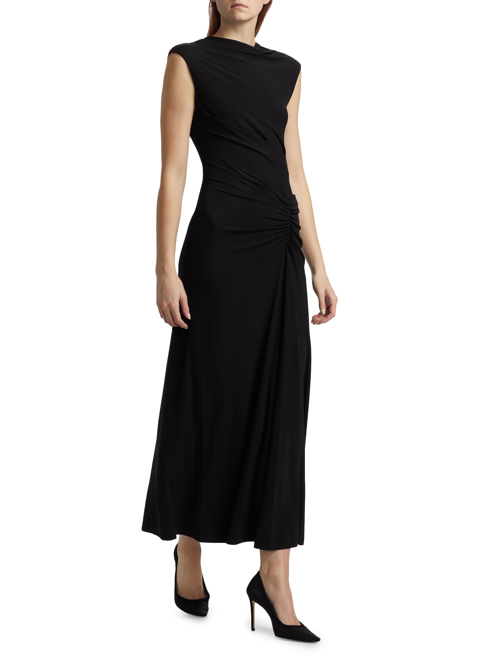 knee length dresses for ladies SIMKHAI ACACIA DRAPED JERSEY MIDI DRESS – Shop-Skirt