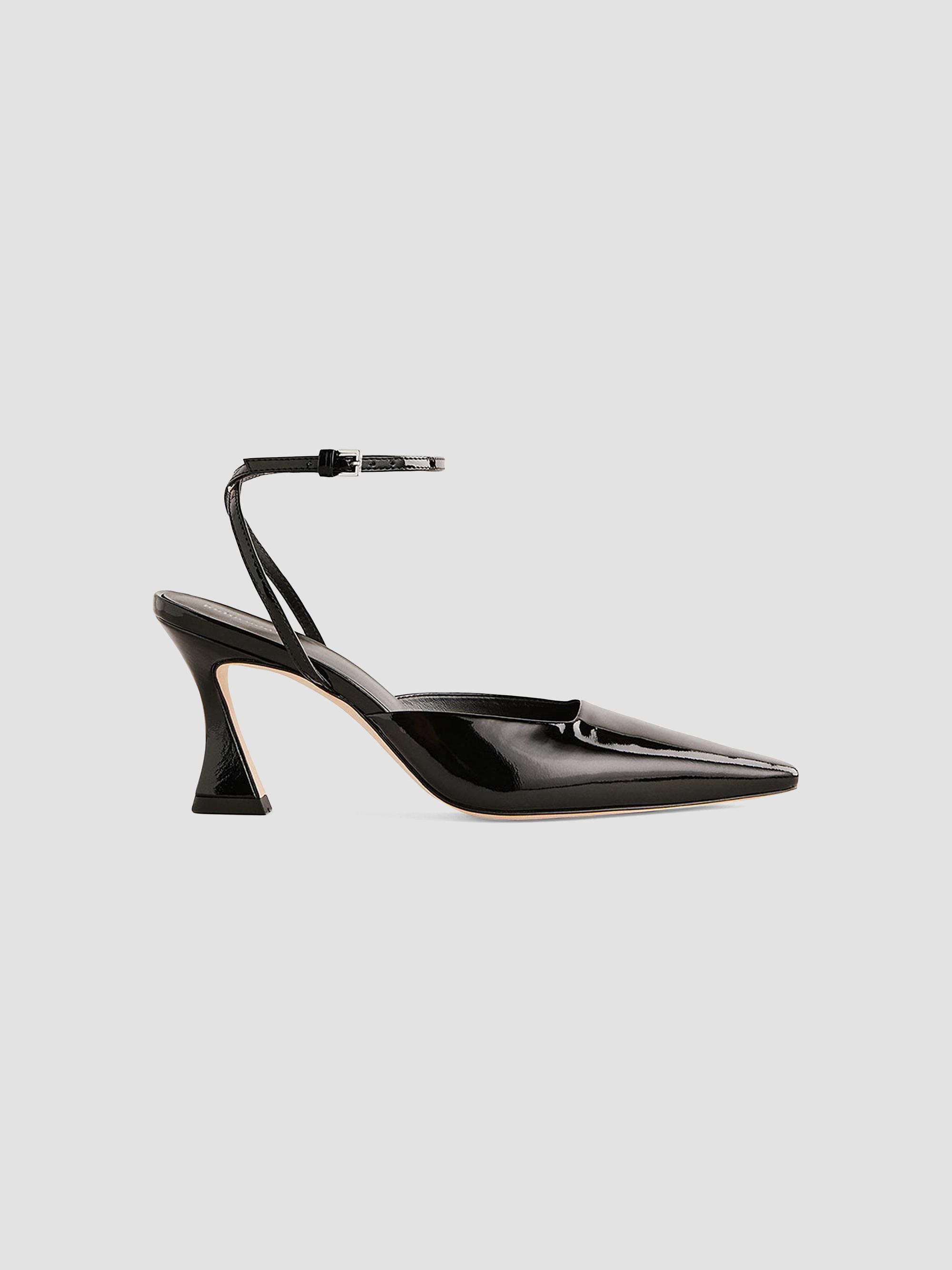 Reformation Women's Natasha 75MM Patent Leather Pumps - Black | Thumbnail 4
