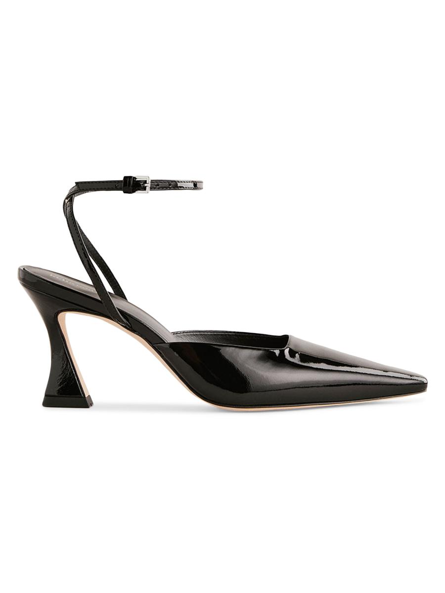 Reformation Women's Natasha 75mm Patent Leather Pumps In Black