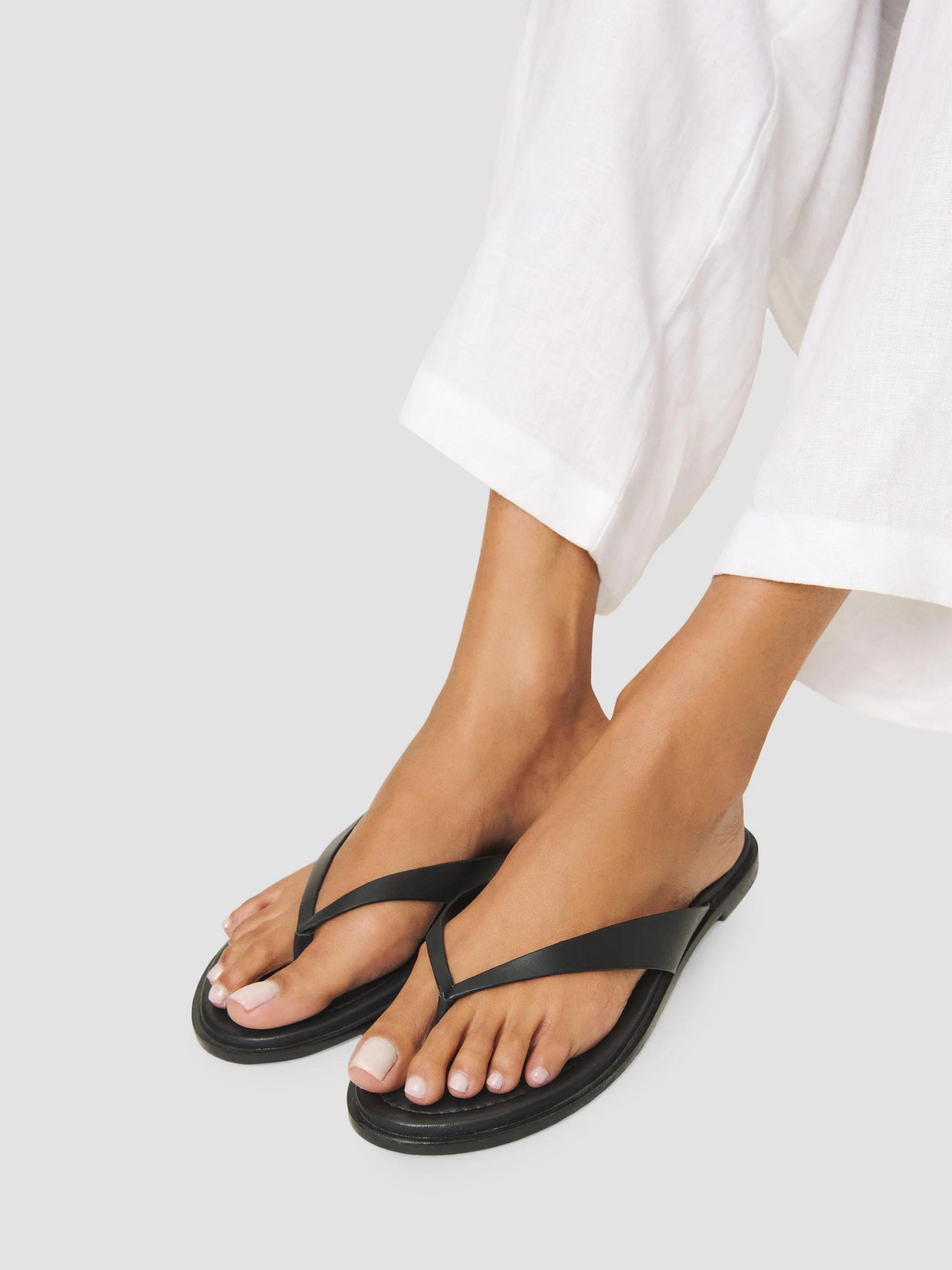 Reformation Jessie Leather Thong Sandals | Saks Fifth Avenue display picture 2