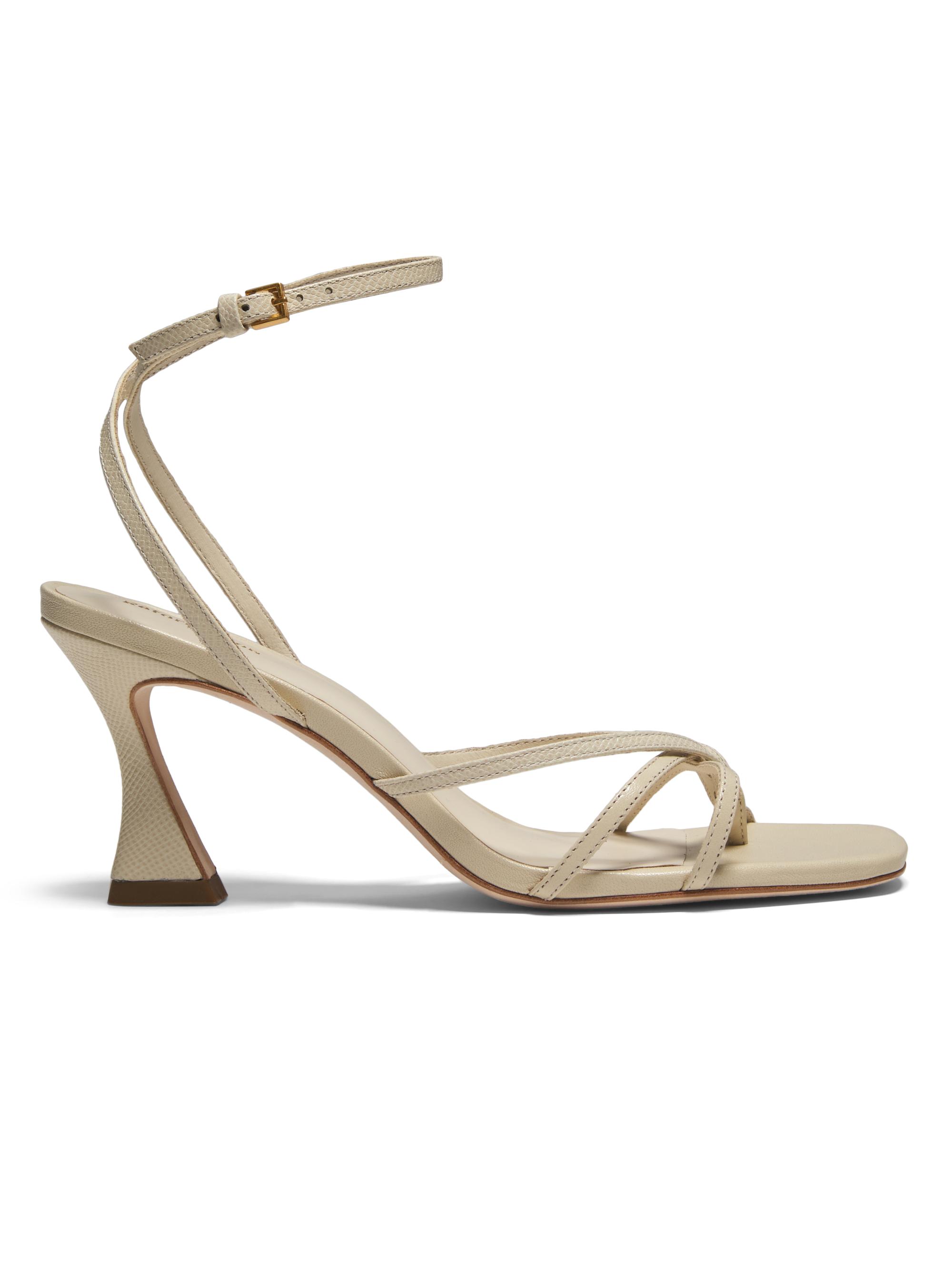 Reformation Women's Gen Leather Sandals - Almond Snake