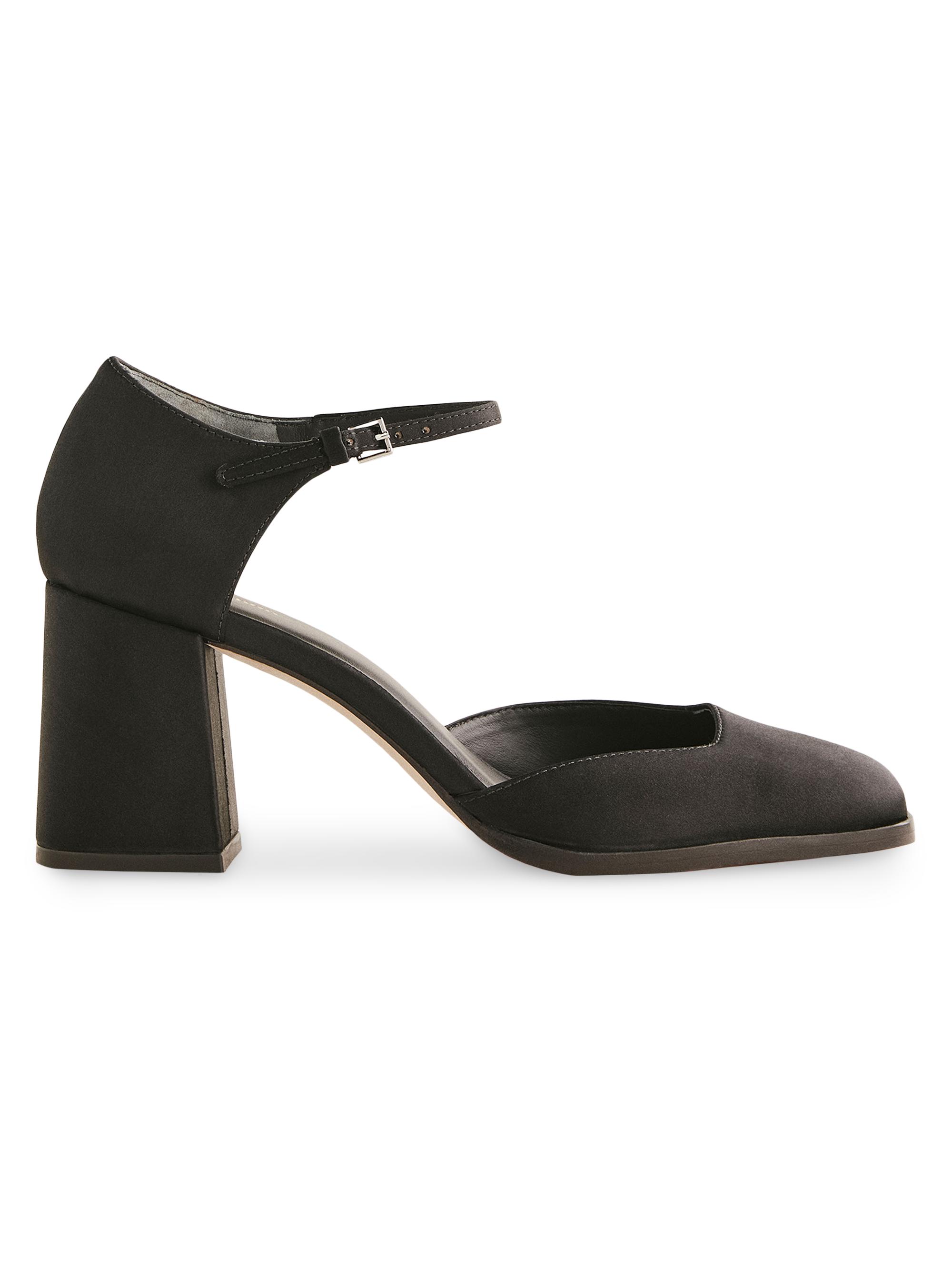 Reformation Women's Netty 50MM Satin Pumps - Black Satin