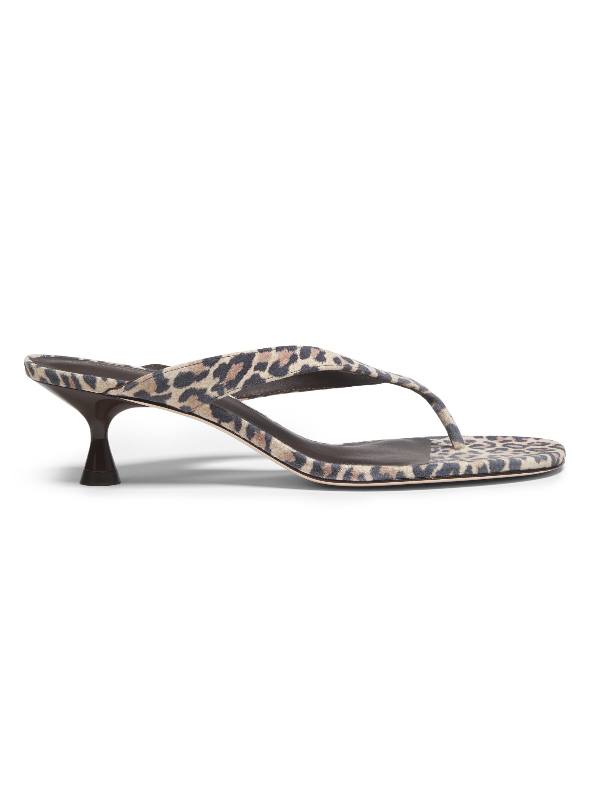 Reformation Women's Sophie 50MM Leopard-Print Suede Sandals - Leopard