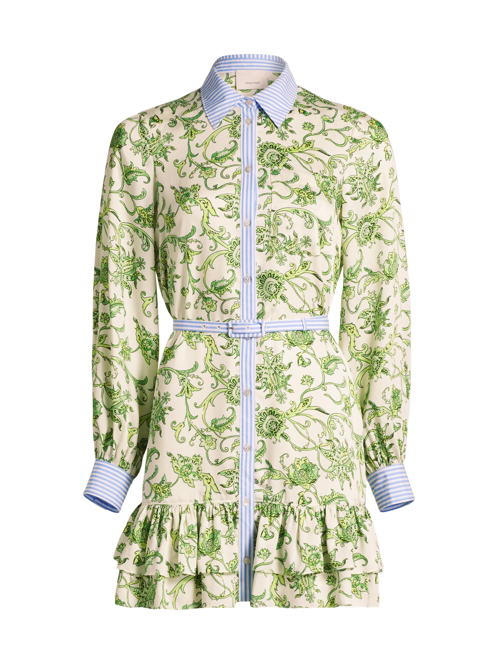 Cinq à Sept Ivy Paisley Tirza Shirtdress | Saks Fifth Avenue