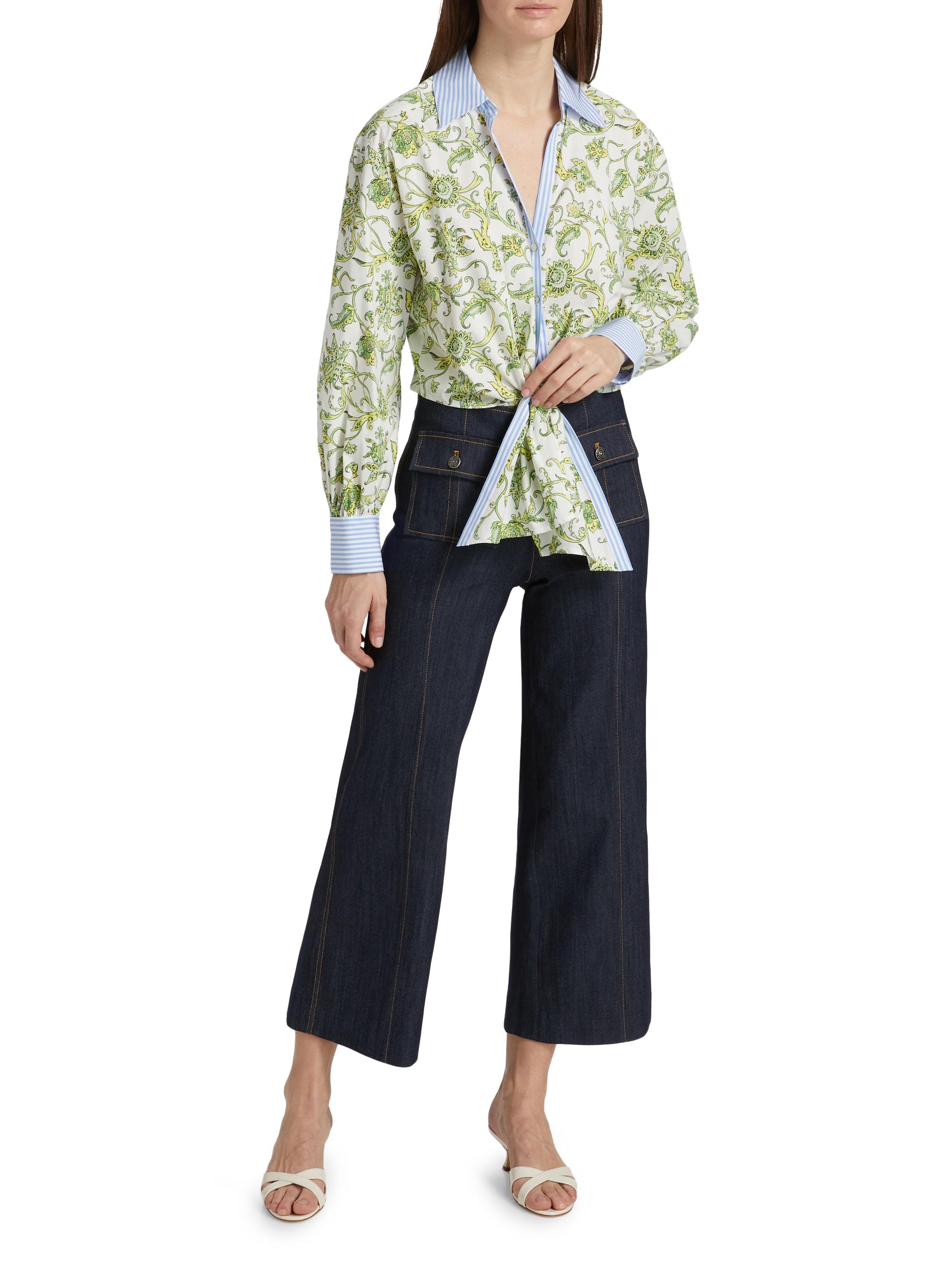 Cinq à Sept Mariana Ivy Paisley Poplin Top | Saks Fifth Avenue