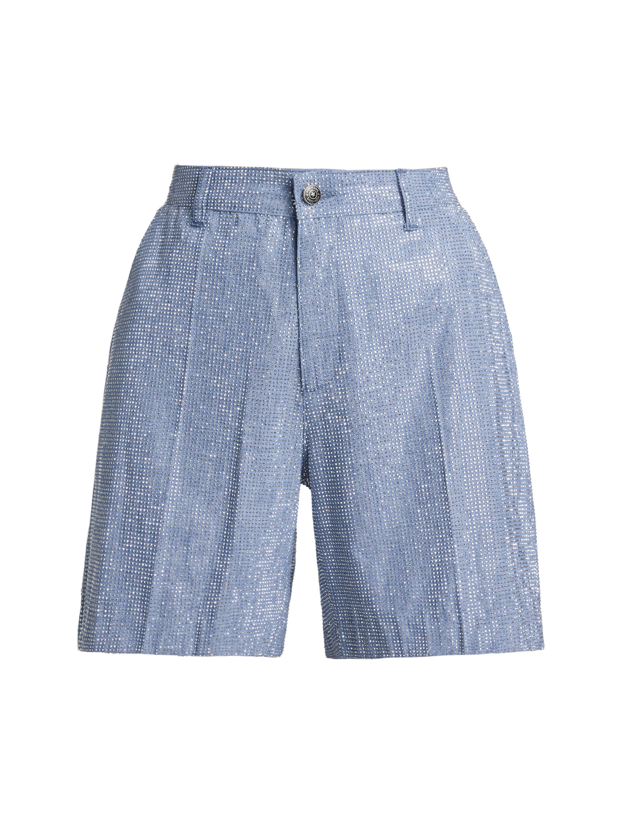 CINQ A SEPT Women's Patricia Embellished Chambray Shorts - Medium Blue