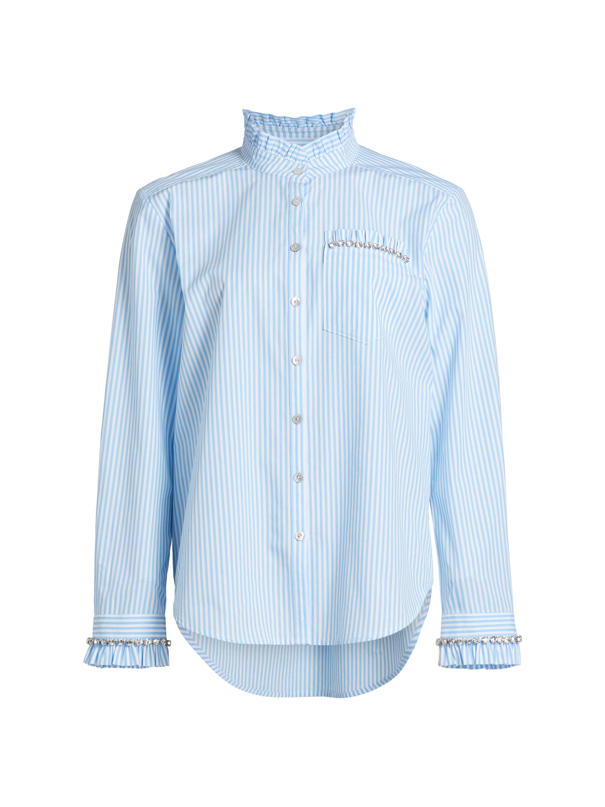 Cinq à Sept Juliette Rhinestone-Embellished Embroidered Top