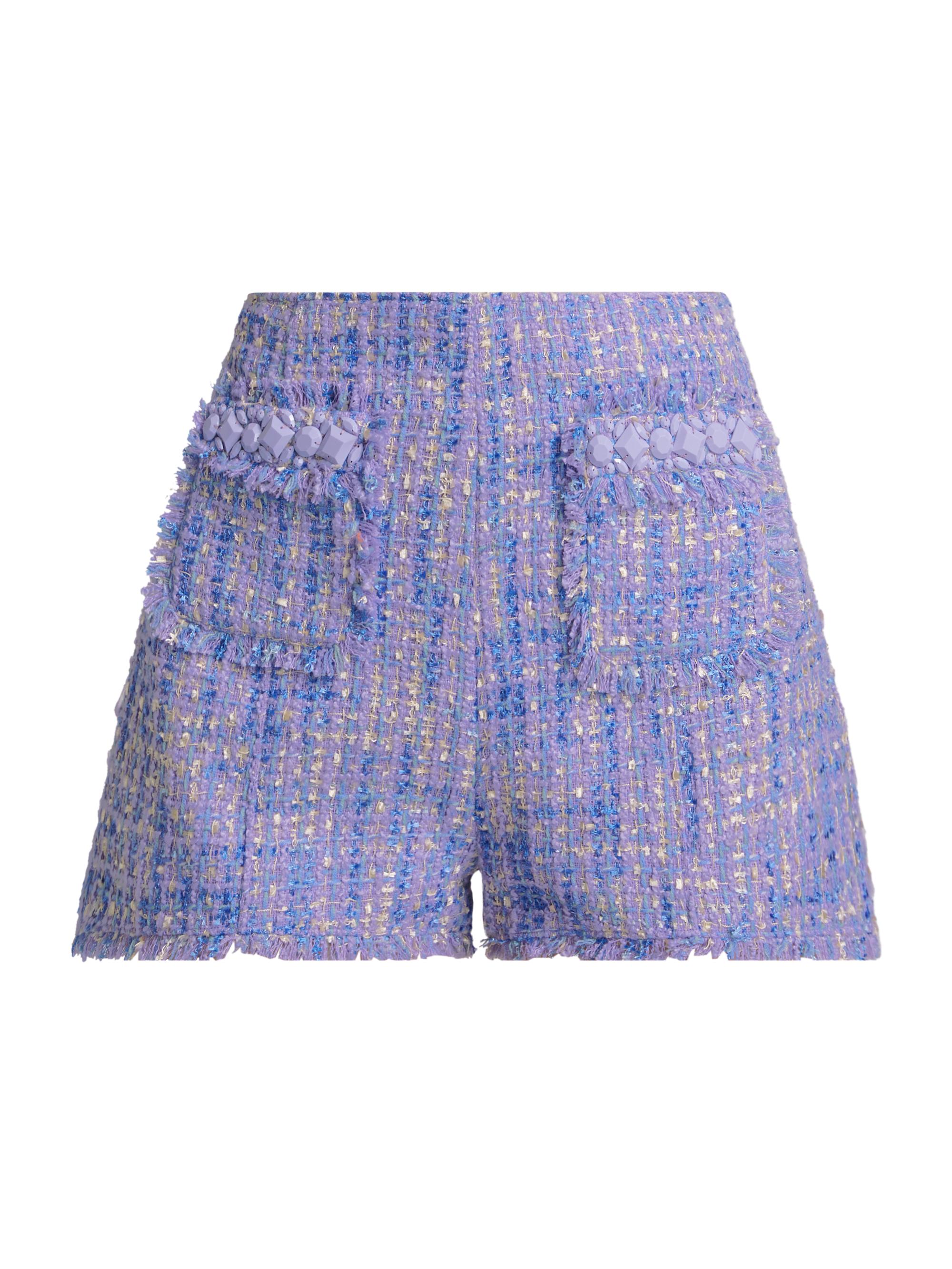 Cinq à Sept Women's Lucie Boucle Racquel Embellished Shorts - Honey Lavender Multi