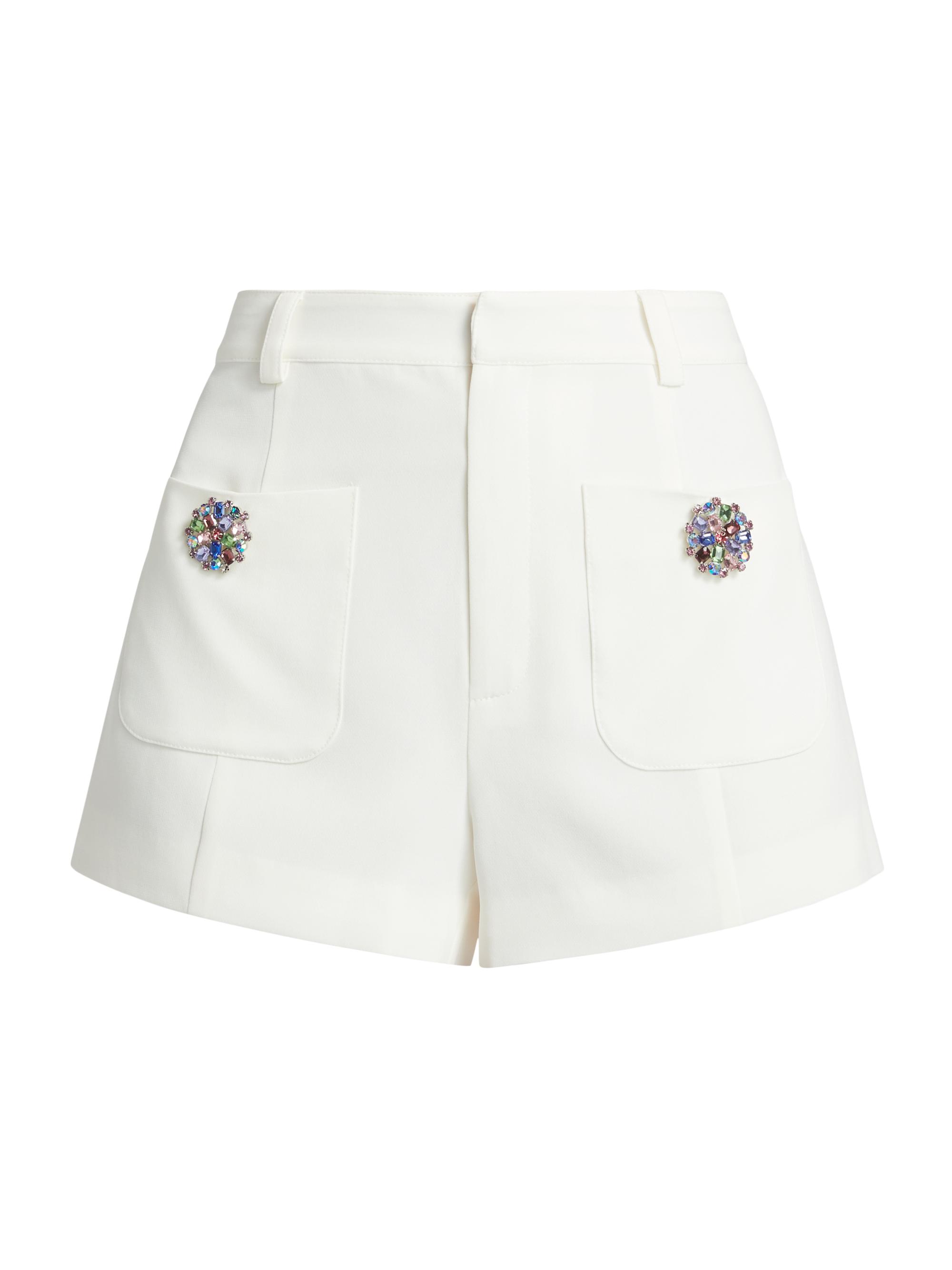 CINQ A SEPT Women's Auden Embellished Crepe Shorts -