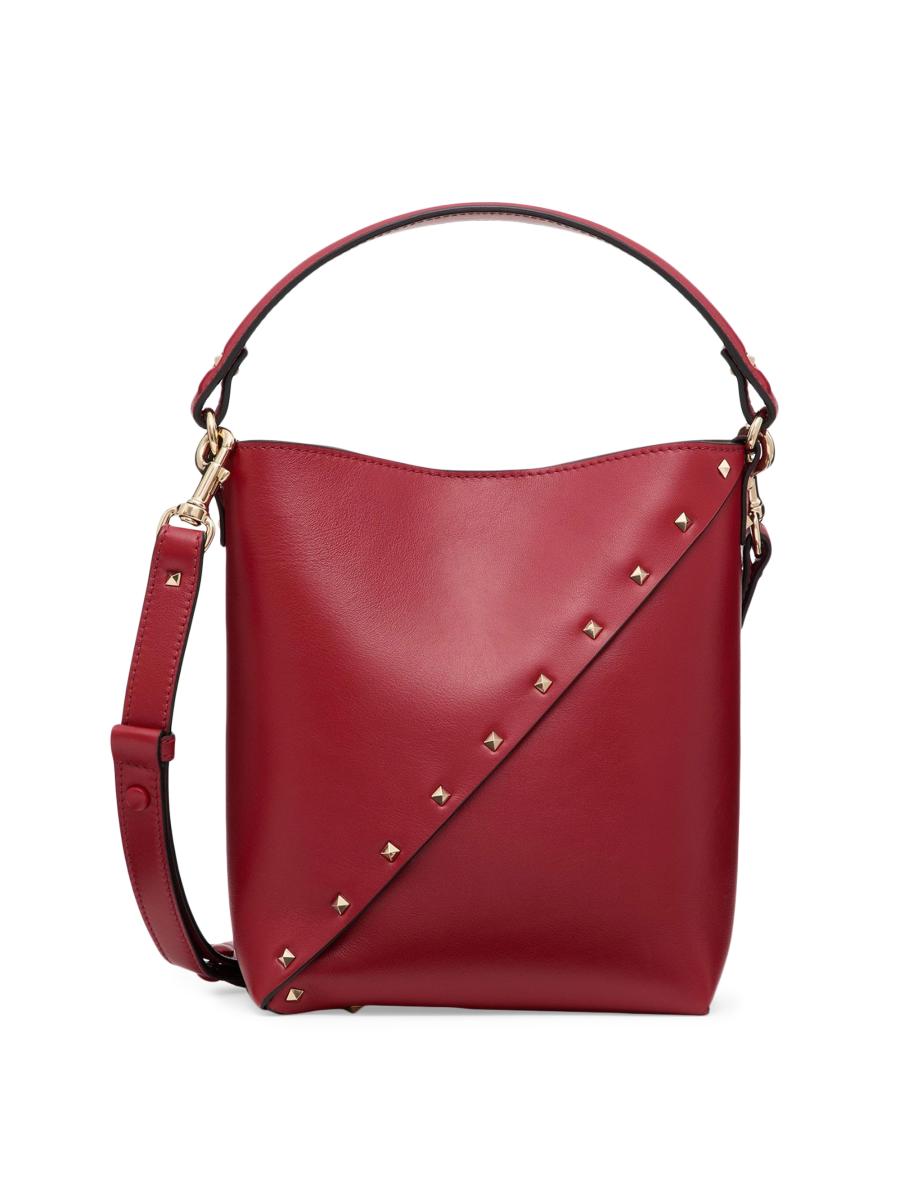 ショルダーバッグ・ポシェット 25AW VALENTINO GARAVANI V-logo leather bucket bag Rosso Valentino Garavani Rockstud Wispy Calfskin Bucket Bag | Saks