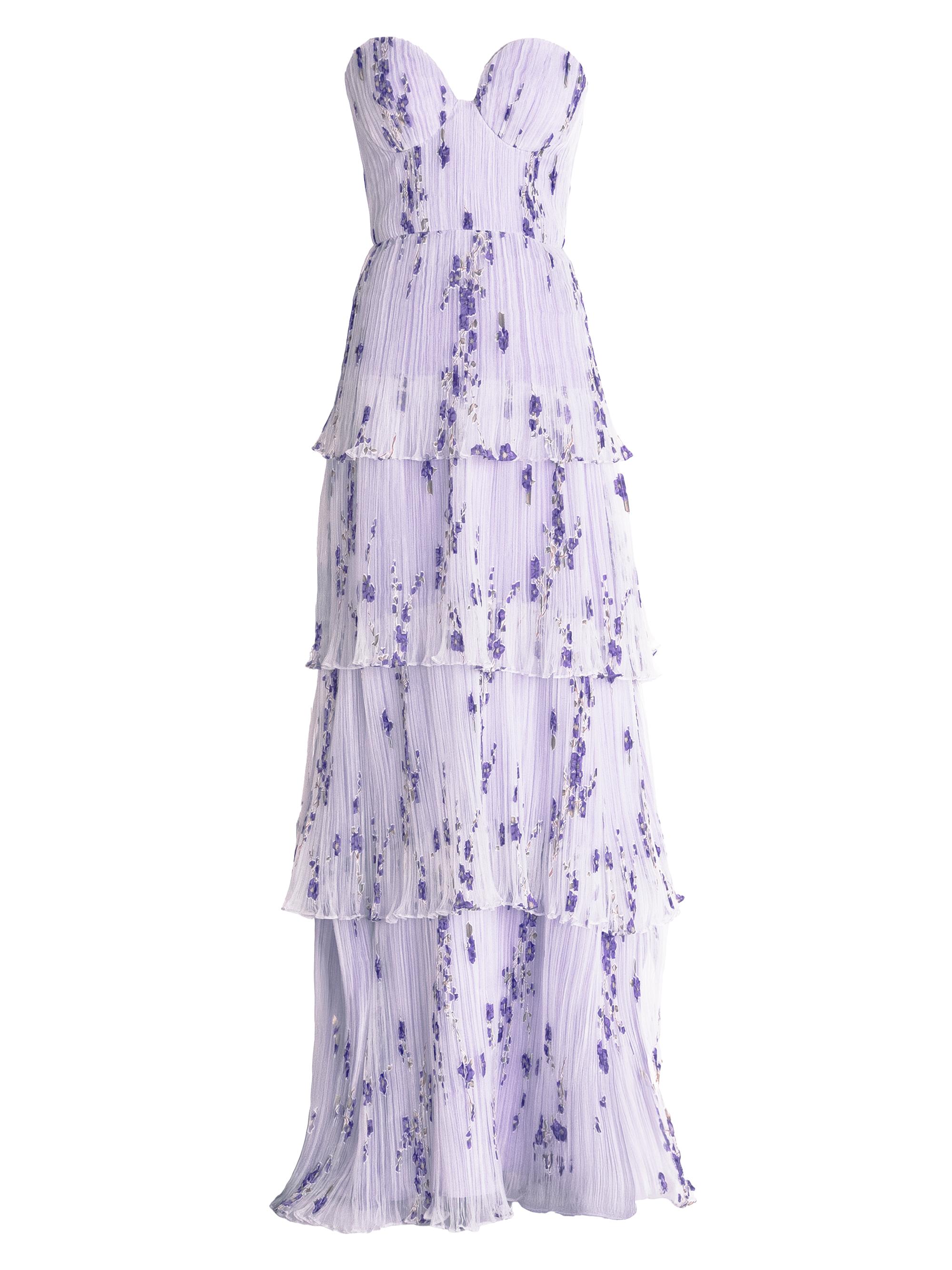 sachin and babi light blue dress Plus Size Long Flowy Prom Dress With Lace Bustier And Corset Back main image 0