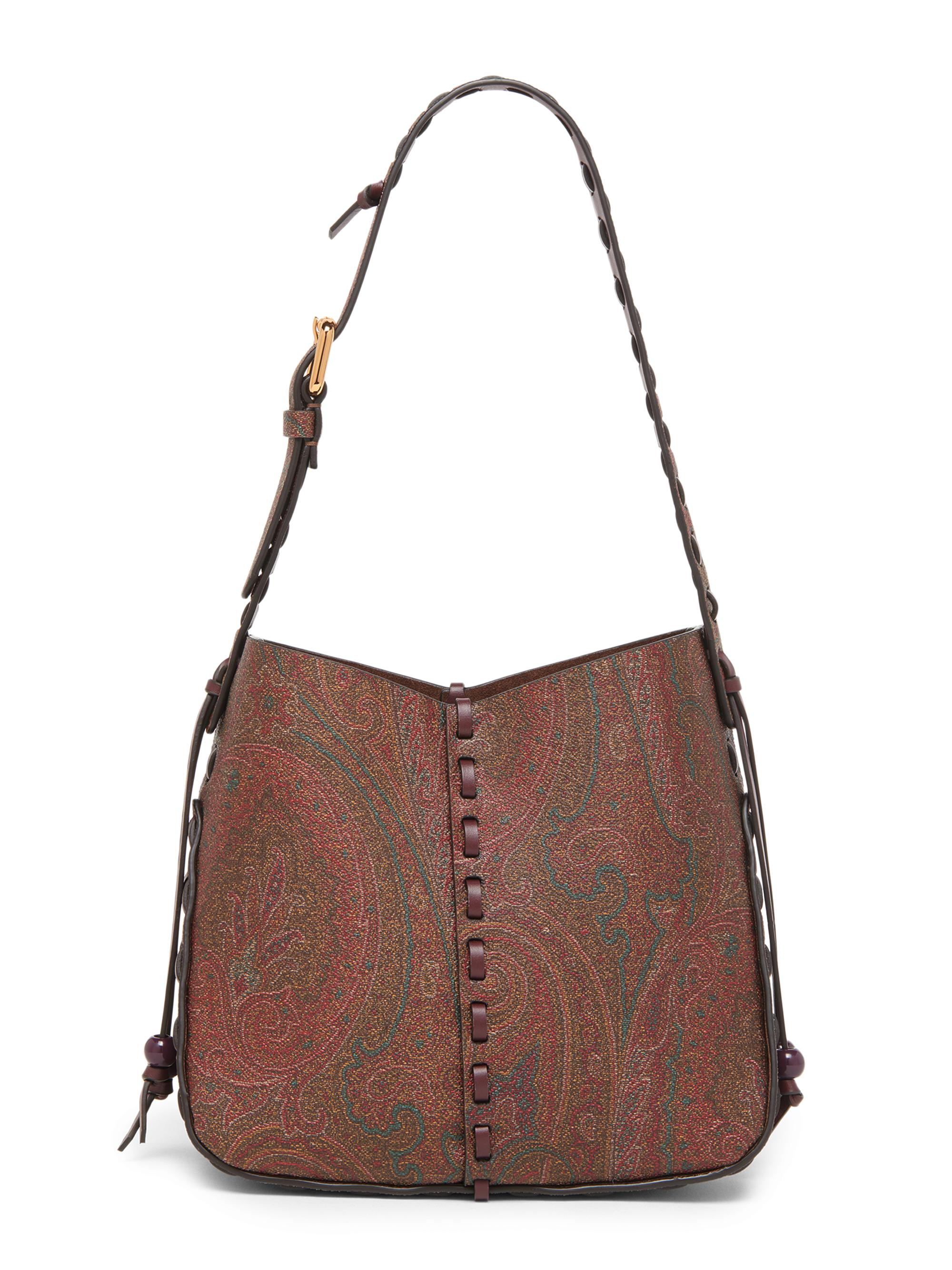 Etro Women's Paisley Canvas Shoulder Bag - Brown