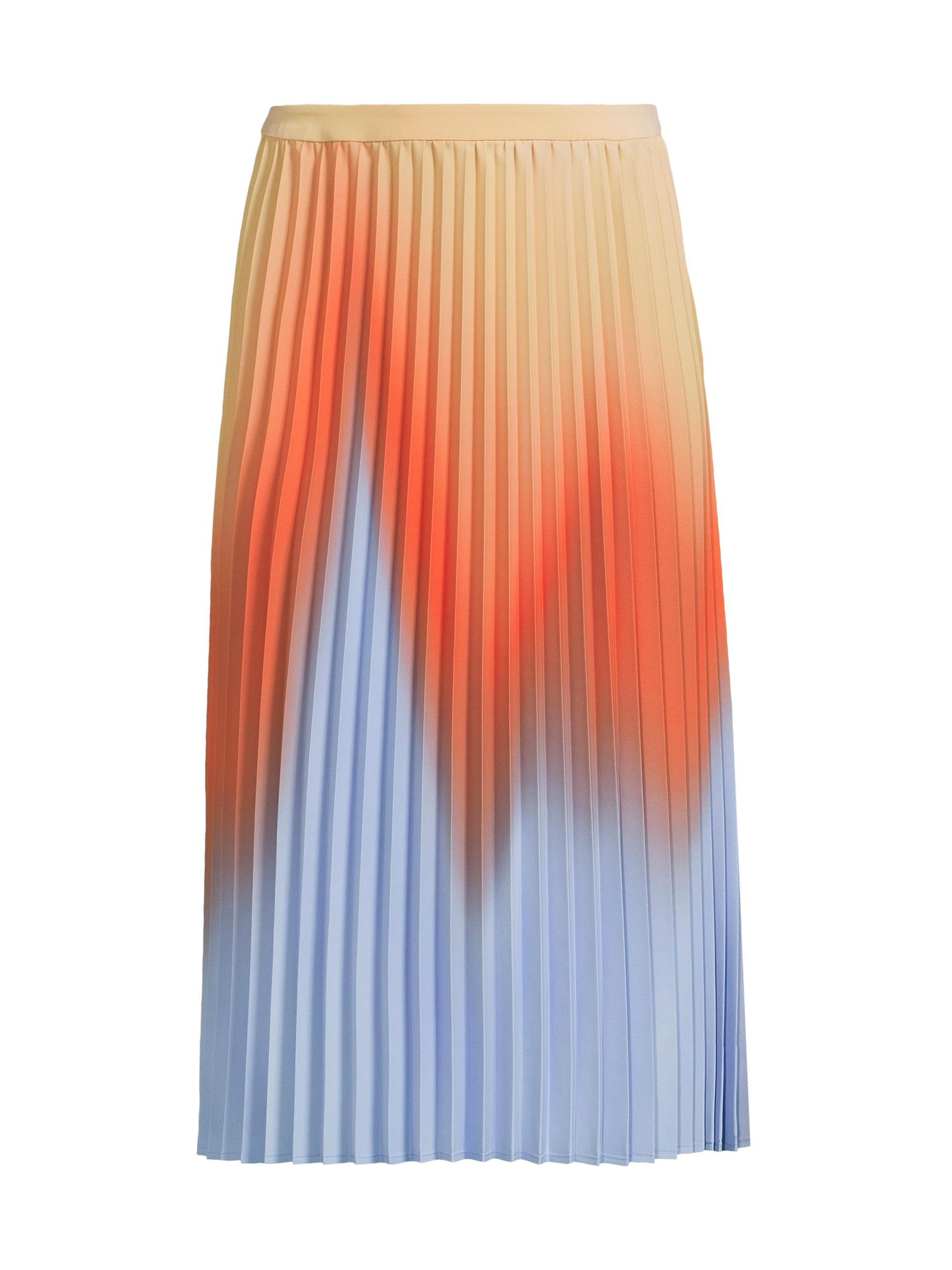 Misook Women's Pleated Flared Midi-Skirt - Arctic