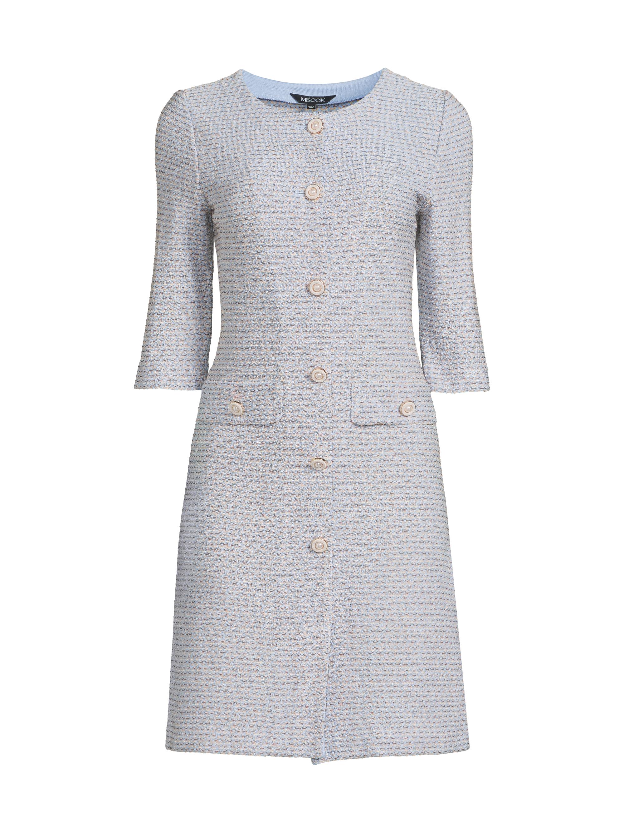 Misook Women's Knit A-Line Jacquard Minidress - Arctic