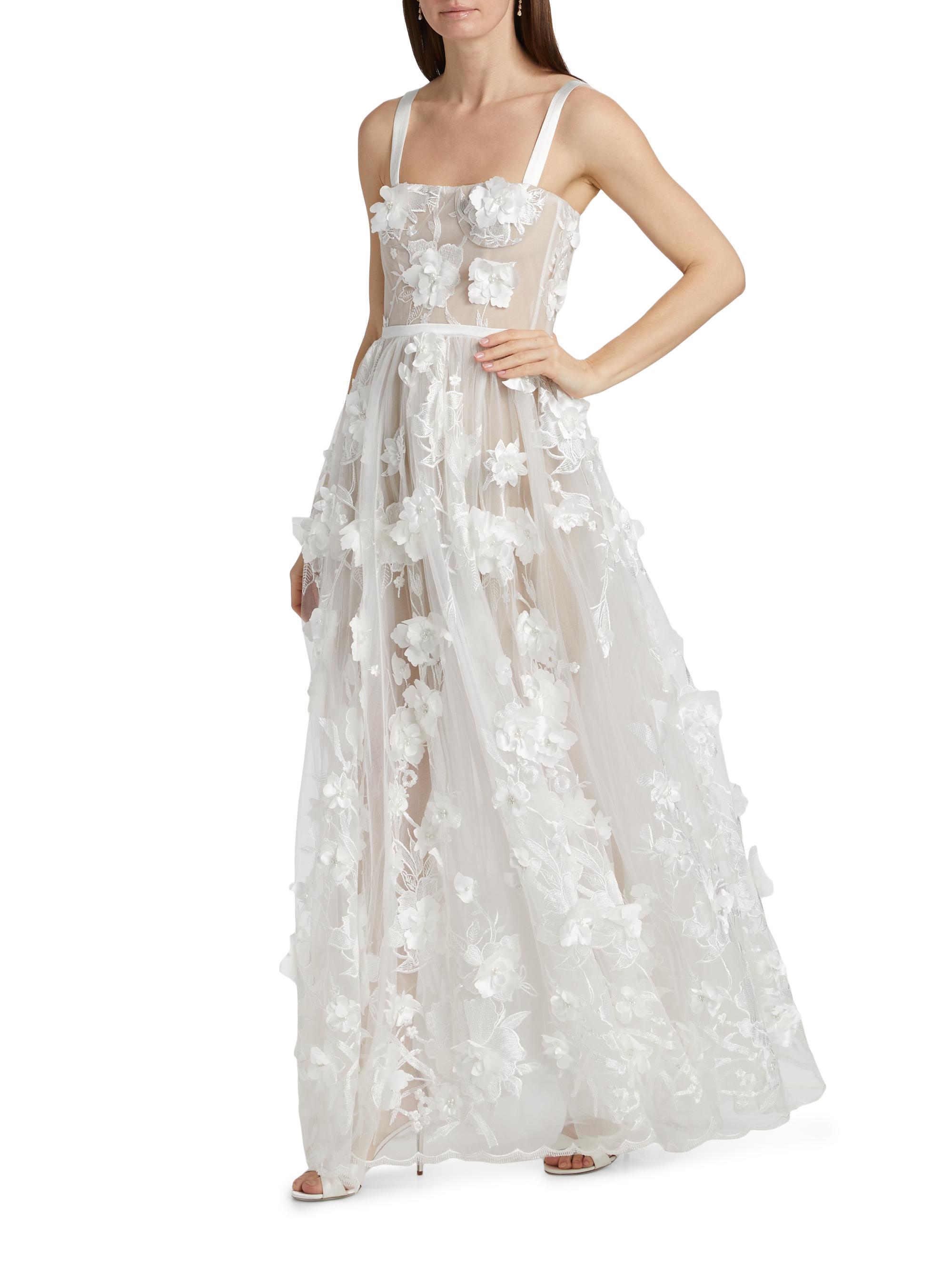 Bronx and Banco Anastasia Floral Appliqué Gown | Saks Fifth Avenue