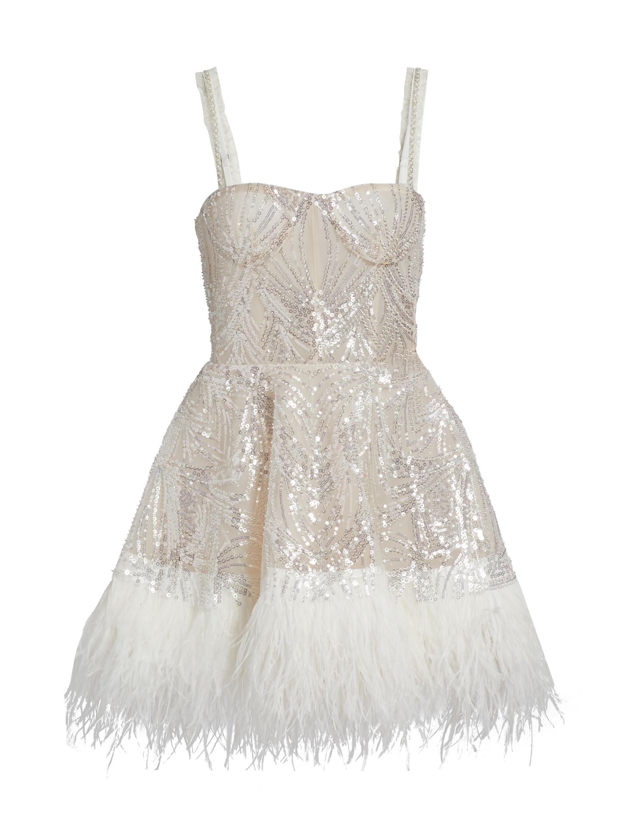 Bronx and Banco Women's Mademoiselle Beaded Minidress - White