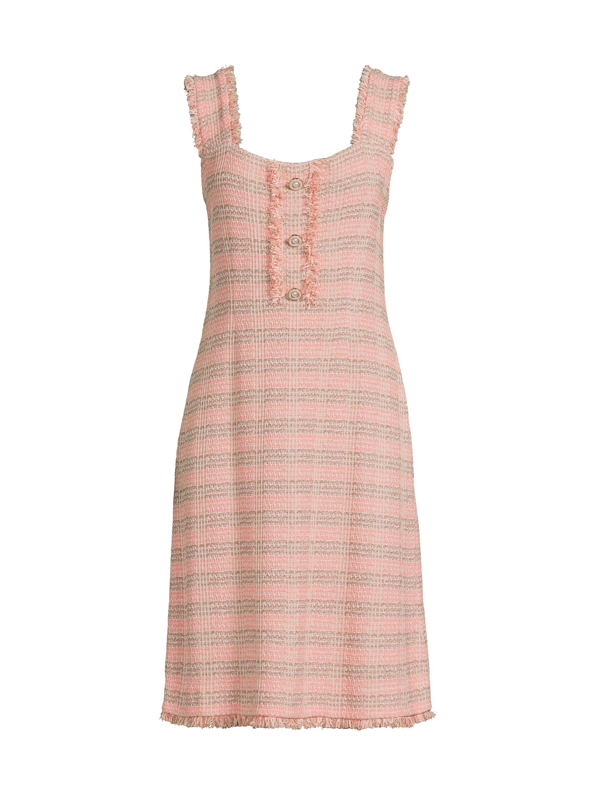 Misook Women's Tweed A-line Dress - Porcelain