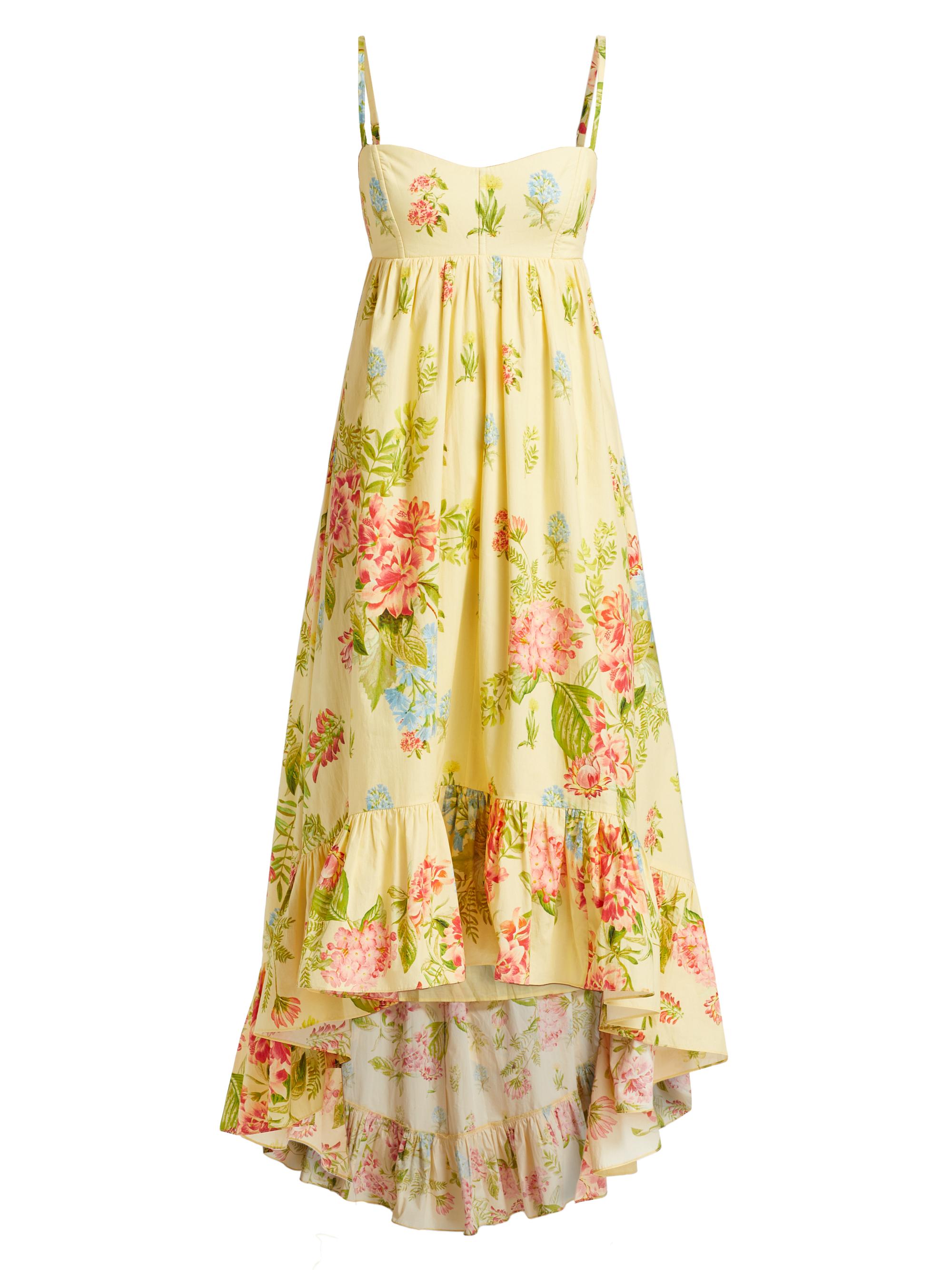 Hemant & Nandita Women's Dhun Floral Cotton High-Low Maxi Dress