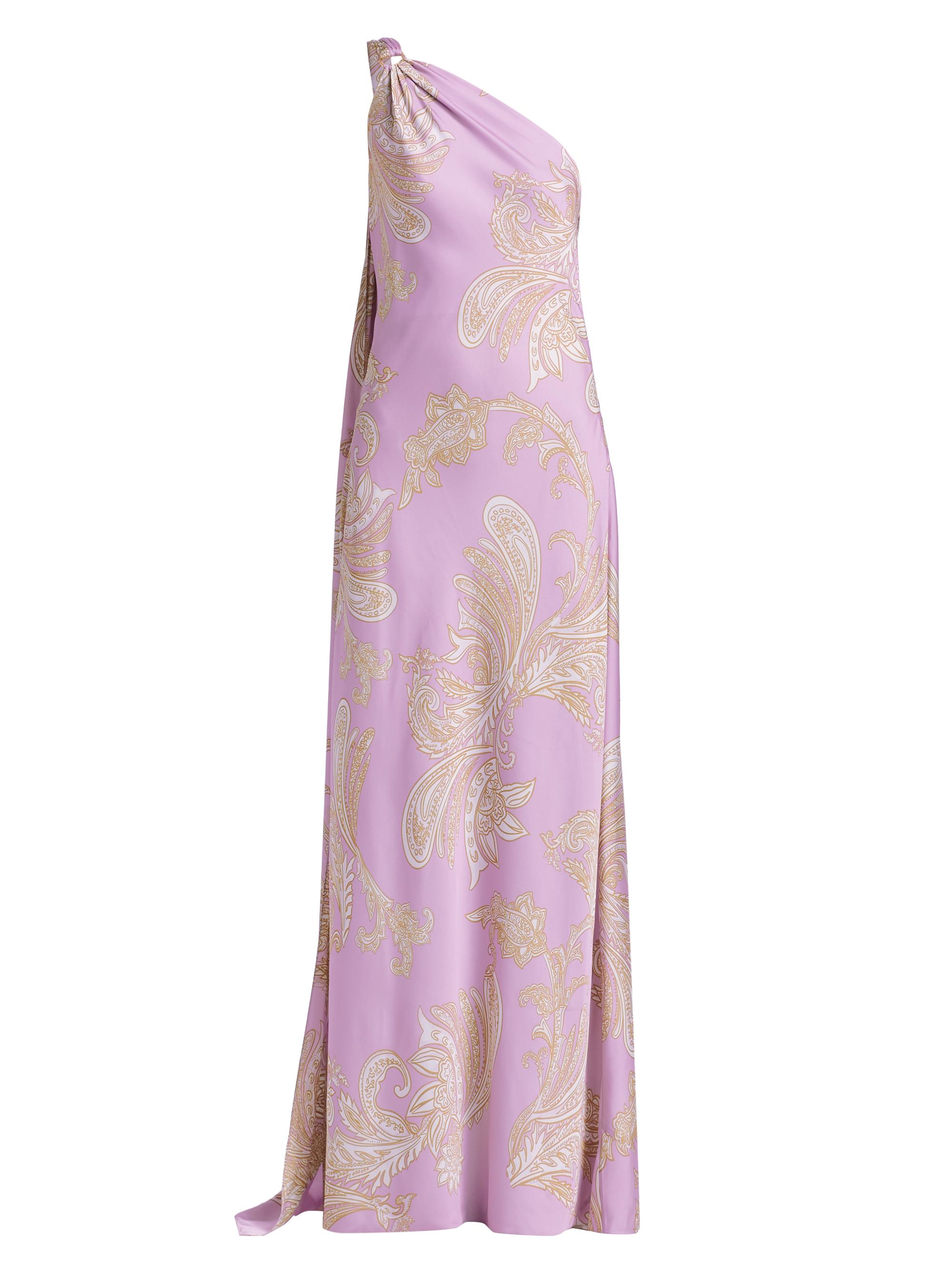 Hemant & Nandita Women's Jiah Paisley One-Shoulder Gown - Lilac
