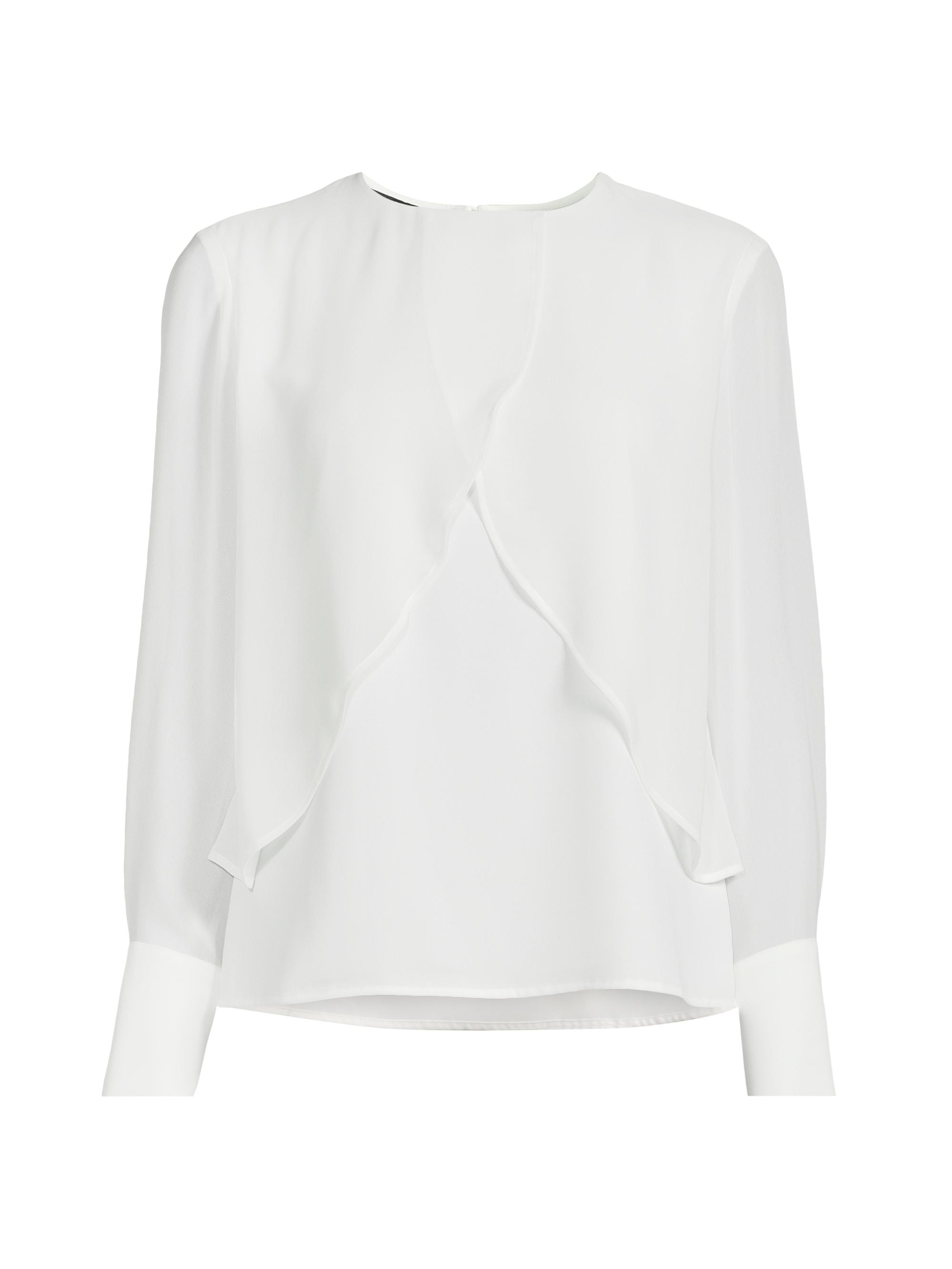 Misook Women's Chiffon Blouse - White