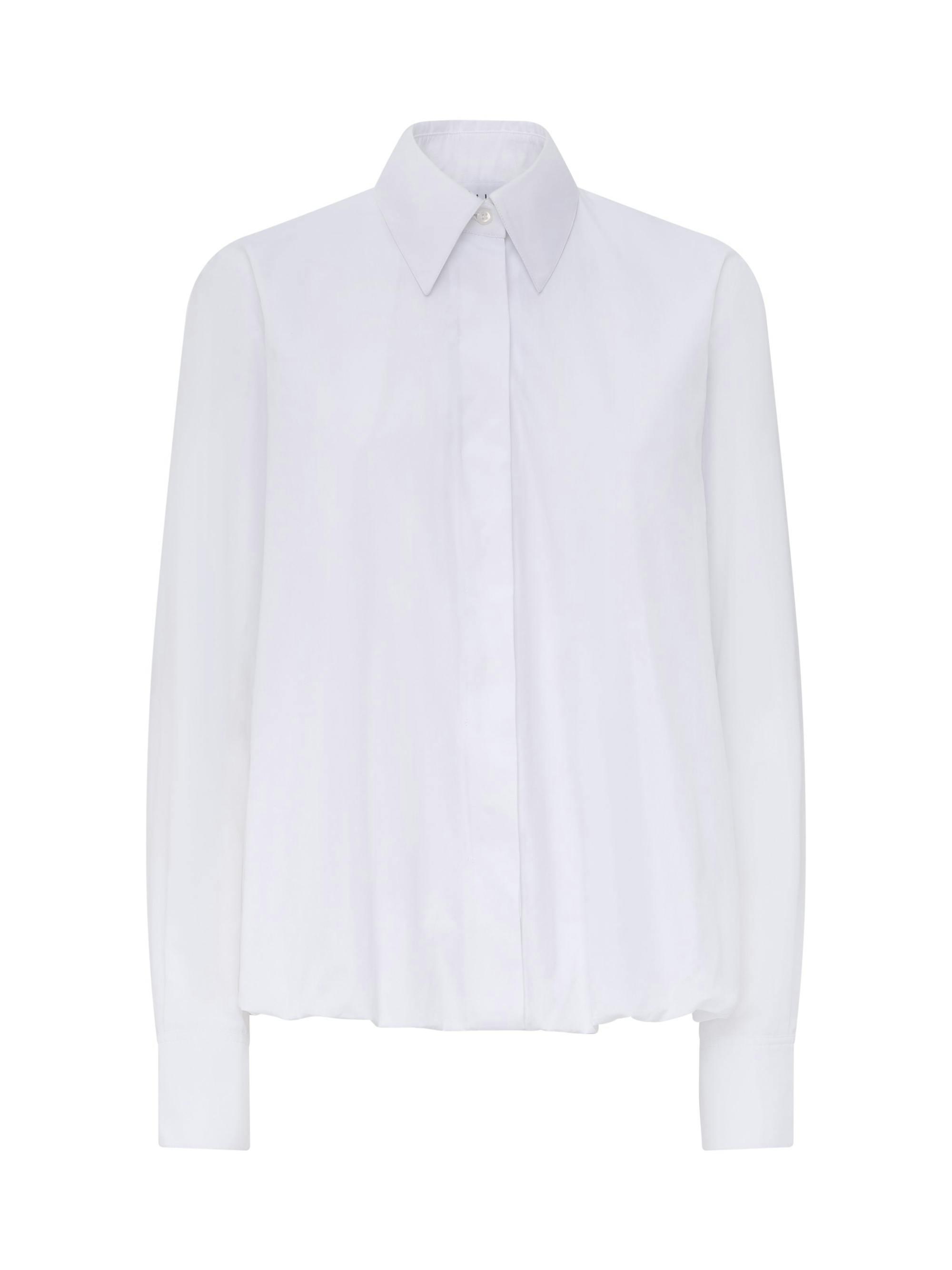 Callas Milano Women's Dovima Balloon Hem Long Sleeve Shirt - White