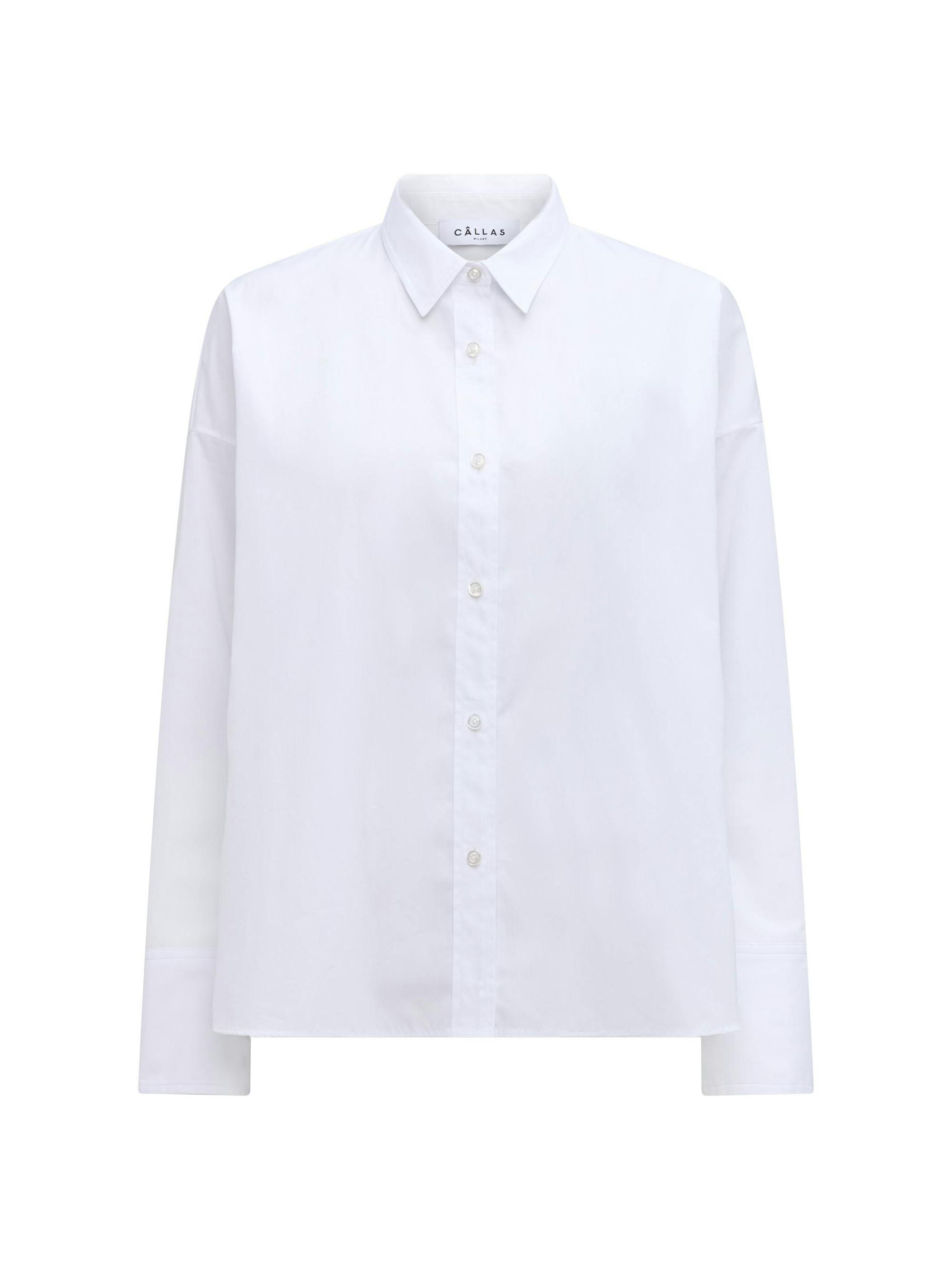 Callas Milano Women's Sirene Scarf Back Shirt - White