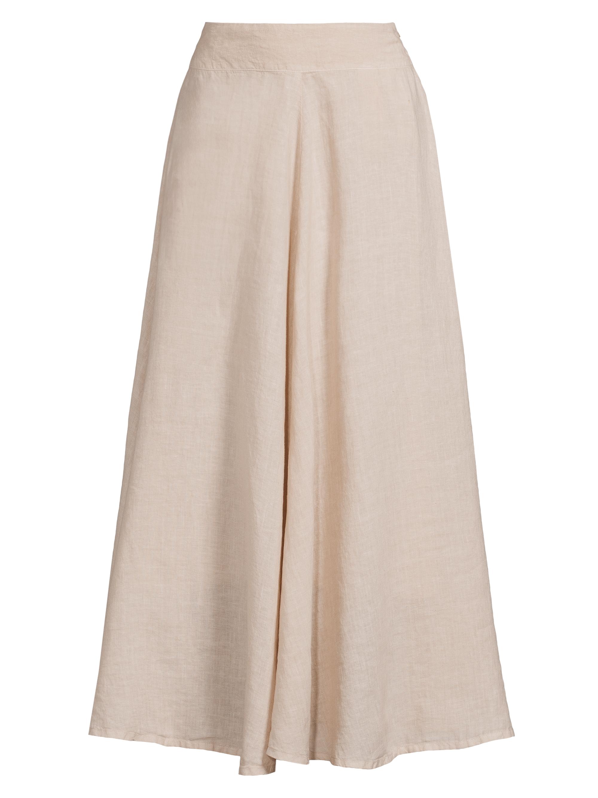 120% Lino Women's Circle Linen Maxi Skirt - Sand