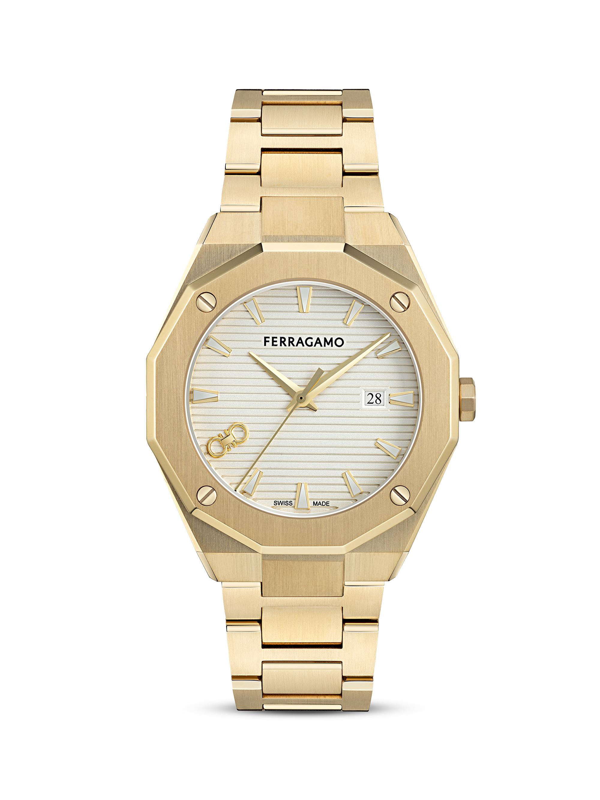 FERRAGAMO Men's Versilia Goldtone Ion-Plated Stainless Steel Bracelet Watch/40MM - Gold