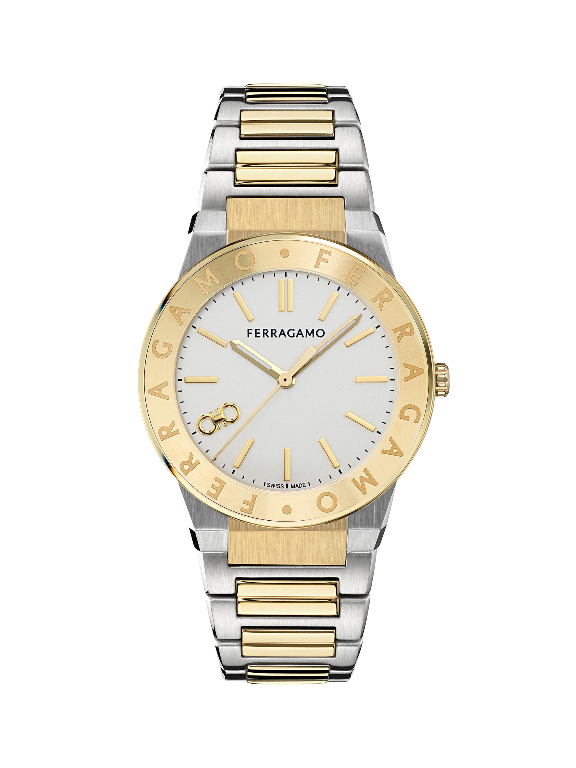 FERRAGAMO Men's Two-Tone Stainless Steel Logo Bracelet Watch/41MM - Two Tone