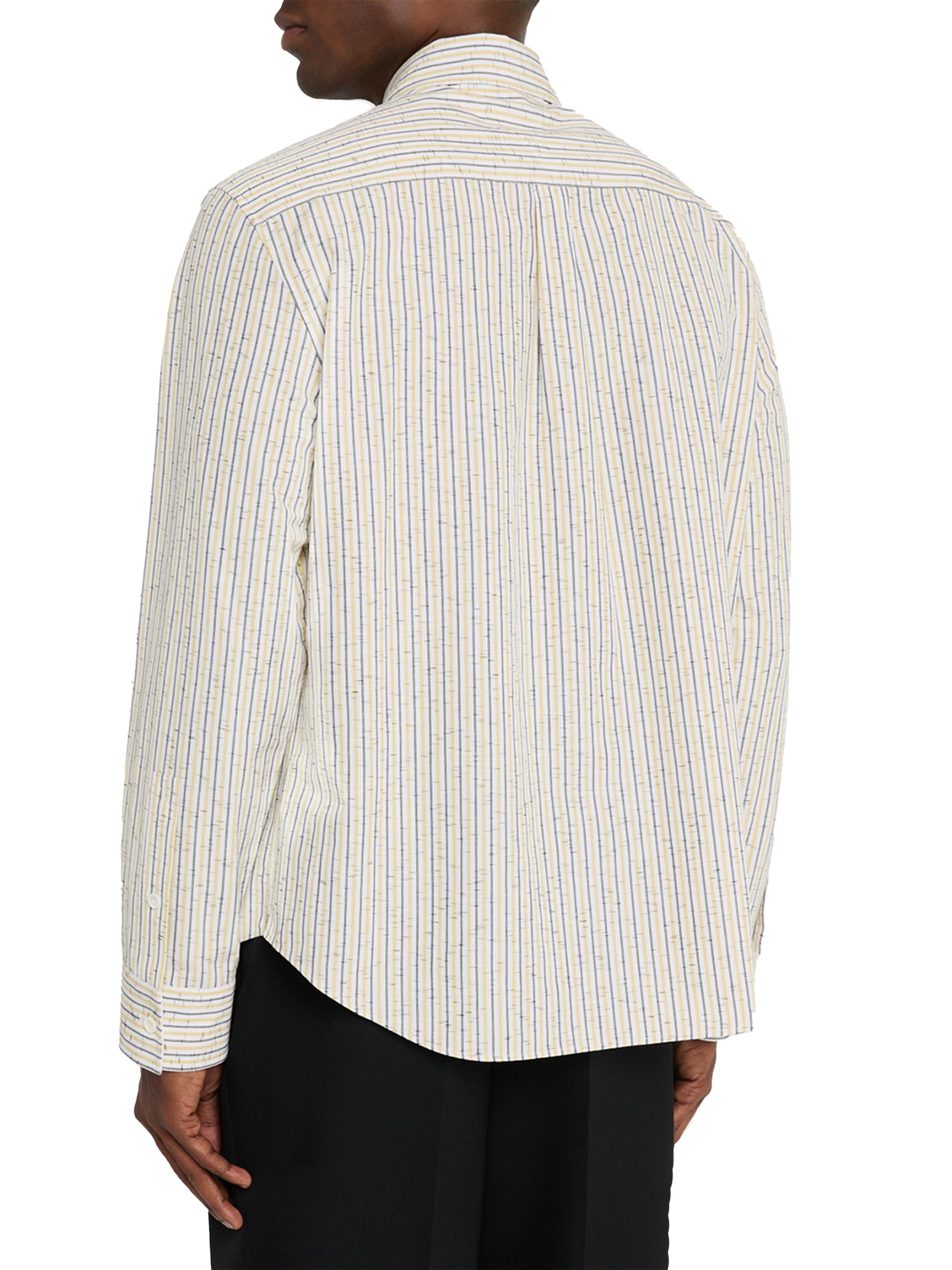 Bottega Veneta Striped Cotton-Linen Blend Long-Sleeve Shirt | Saks