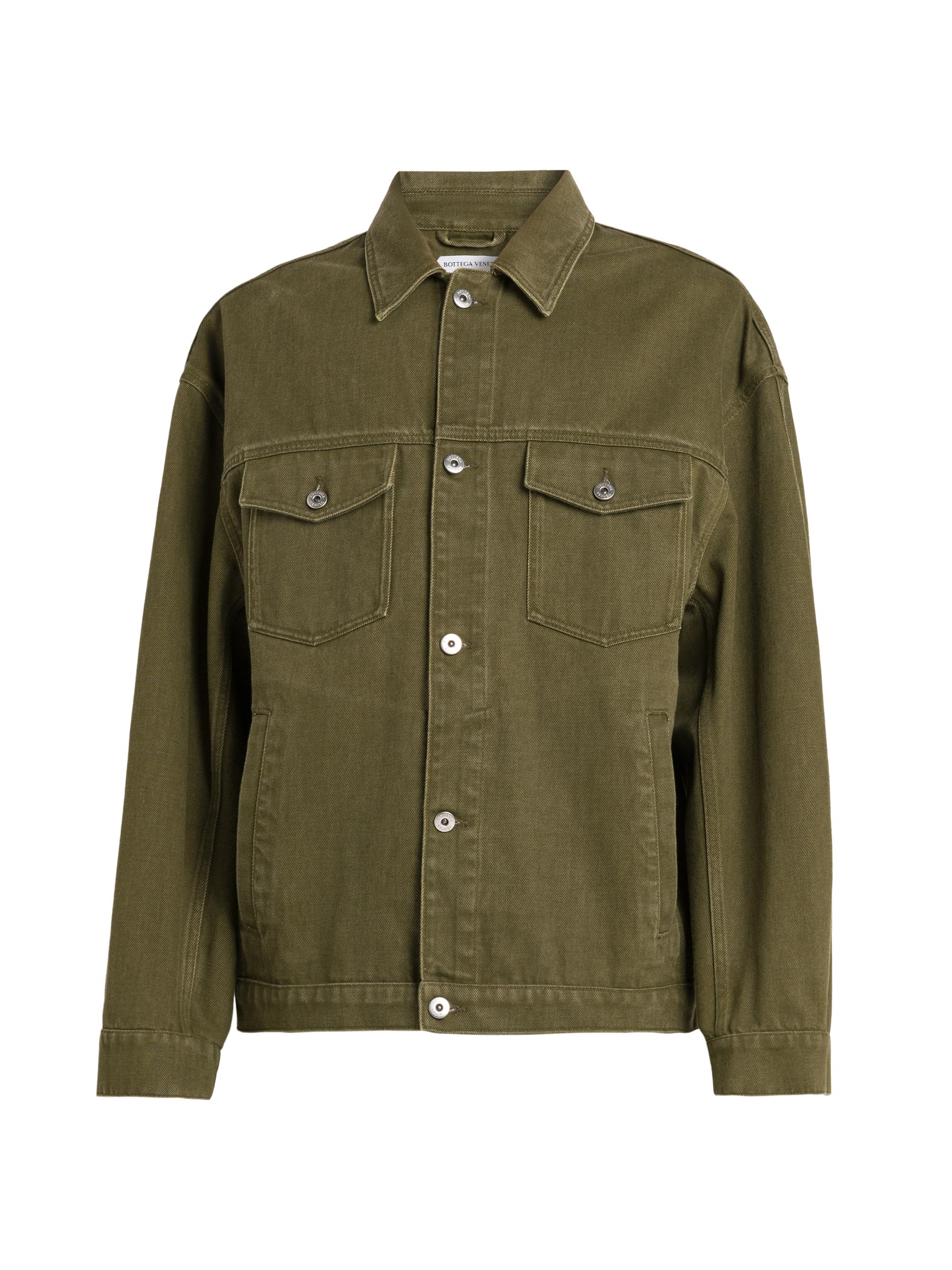 Bottega Veneta Men's Denim Button-Front Jacket - Caper Stone Washed