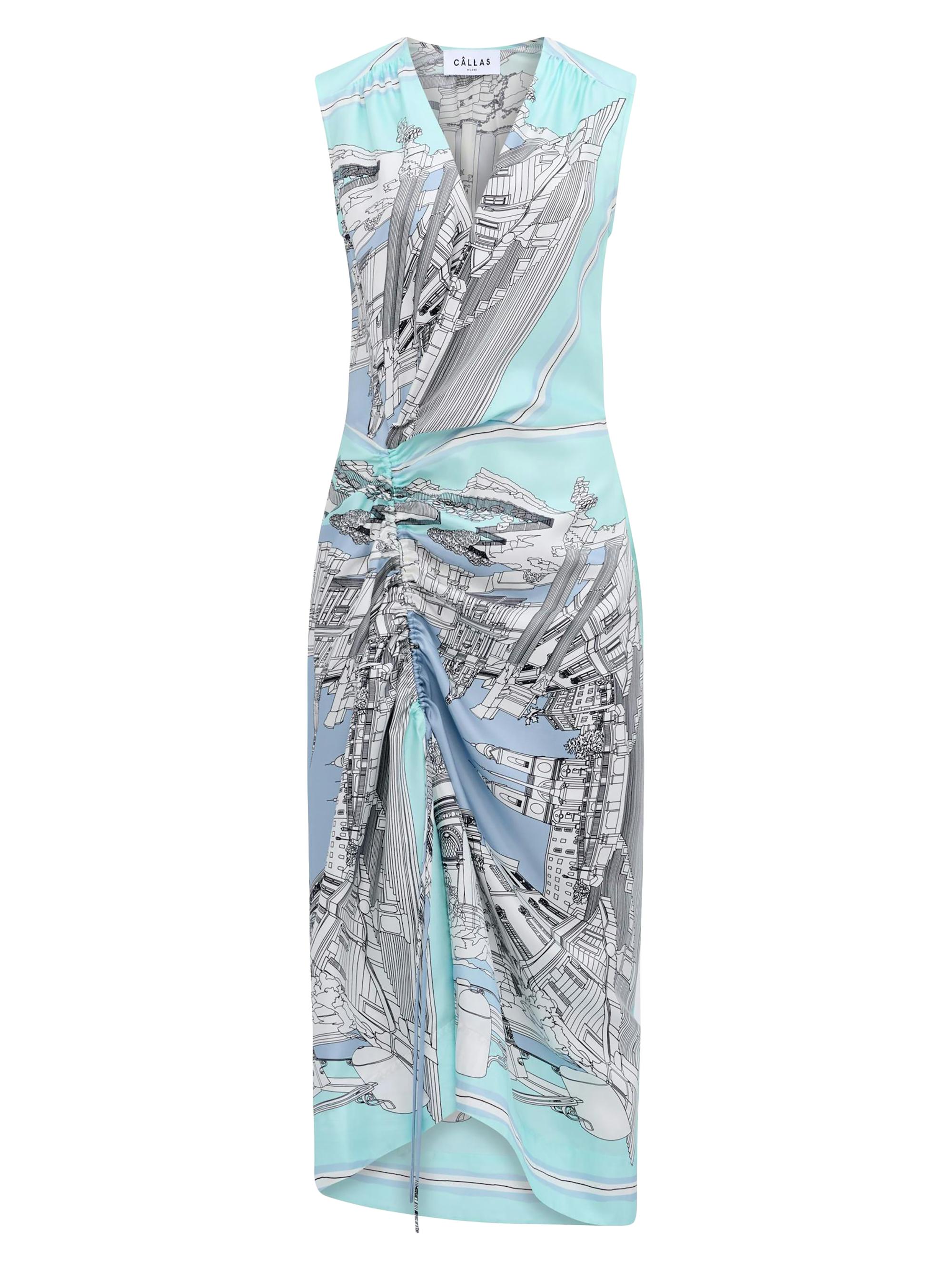 Callas Milano Women's Agnes Rome Print Dress - Turquoise