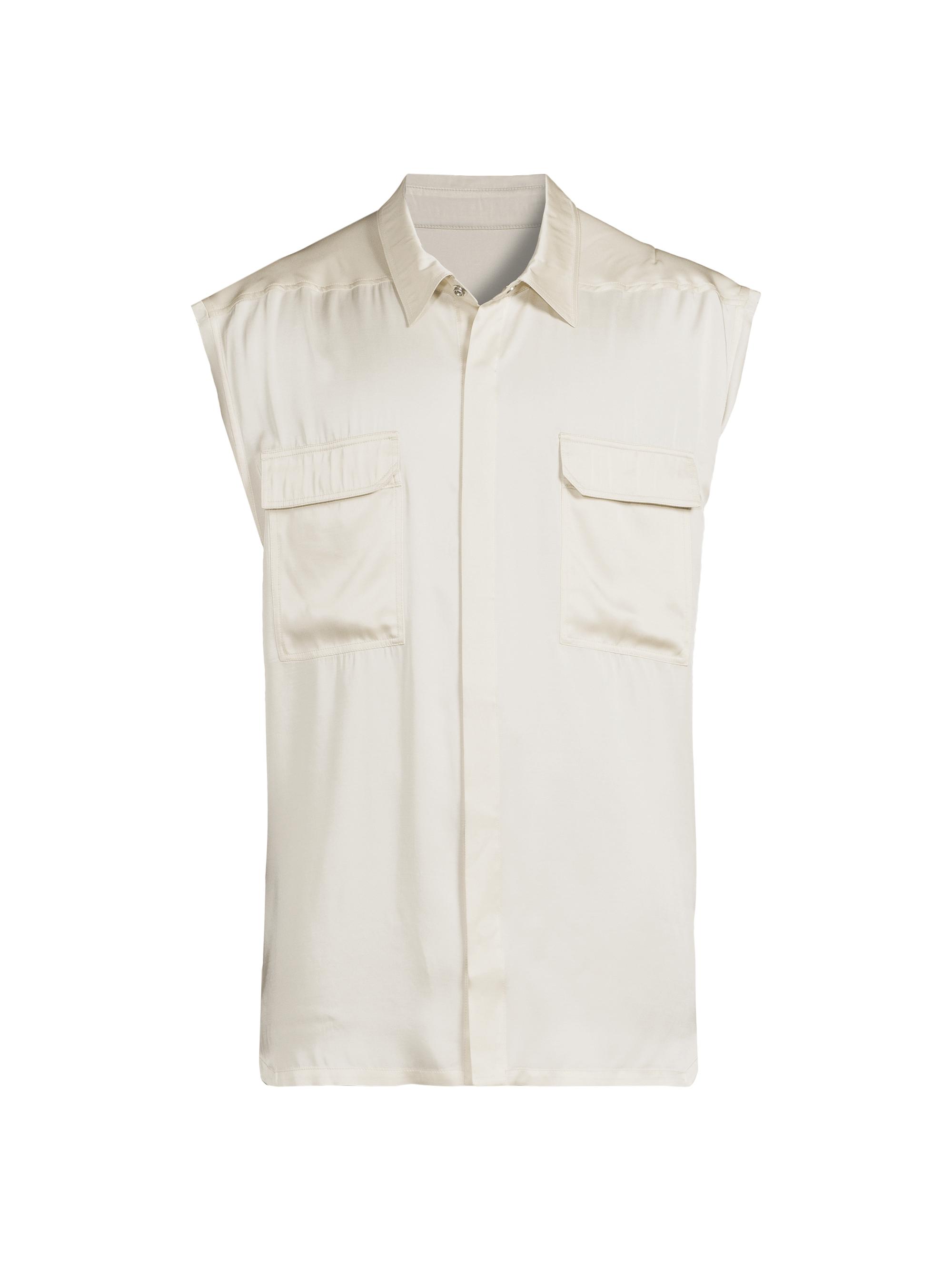 Rick Owens Men's Camicia Senza Maniche Jumbo Sleeveless Outershirt - Dinge