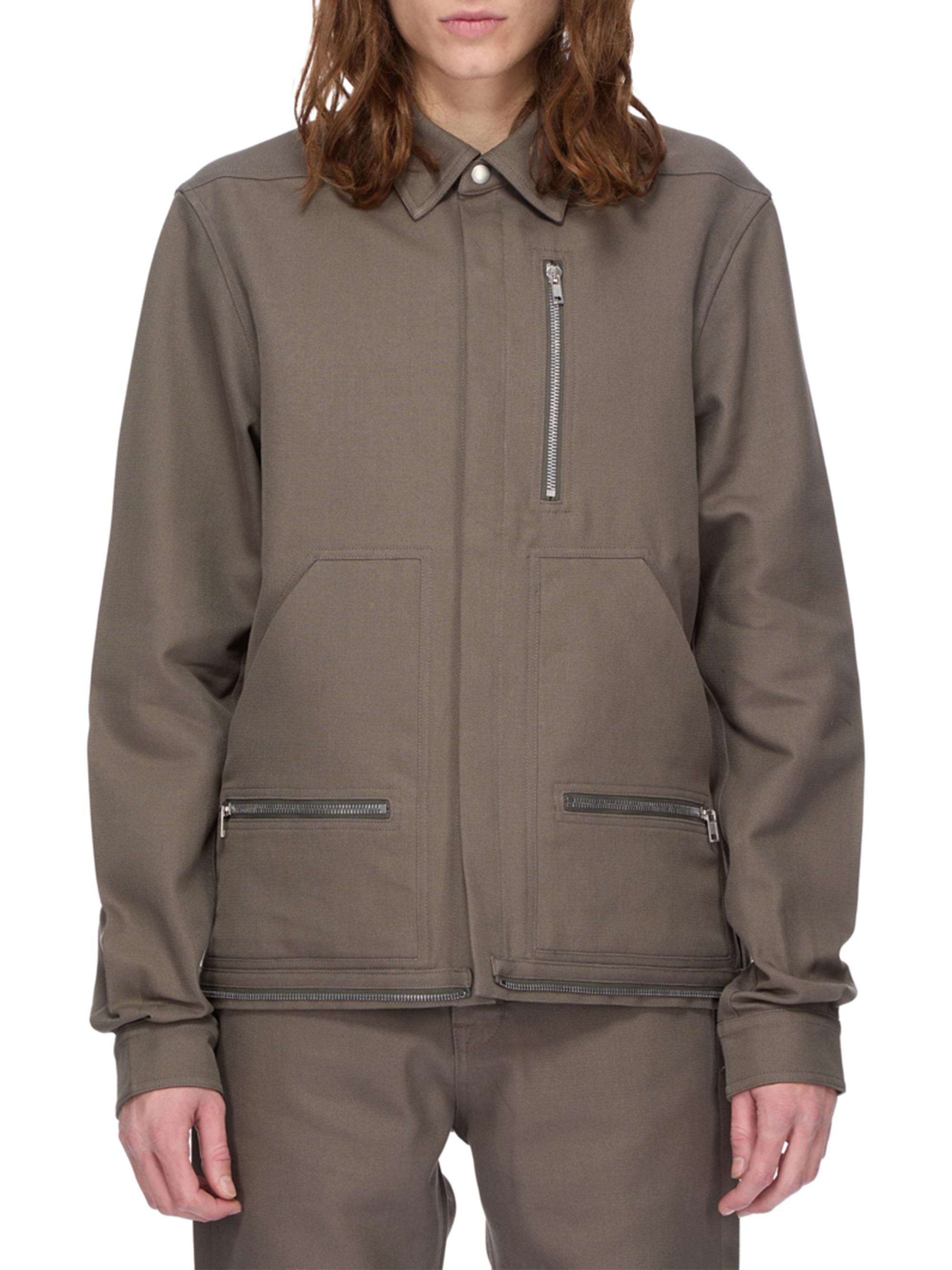 Rick Owens Men's Headon Denim Shirt Jacket - Dust